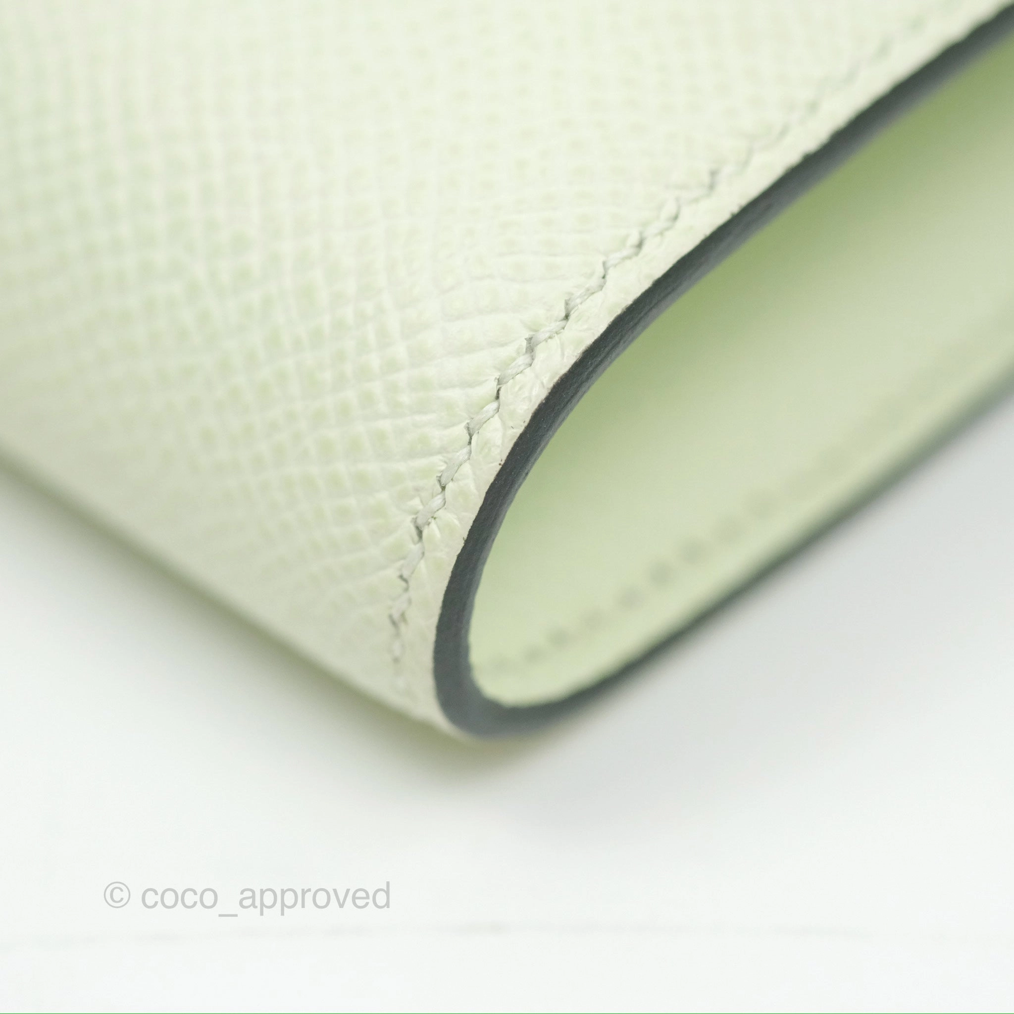 Herms Constance To Go Wallet Vert Fizz Epsom Palladium Hardware