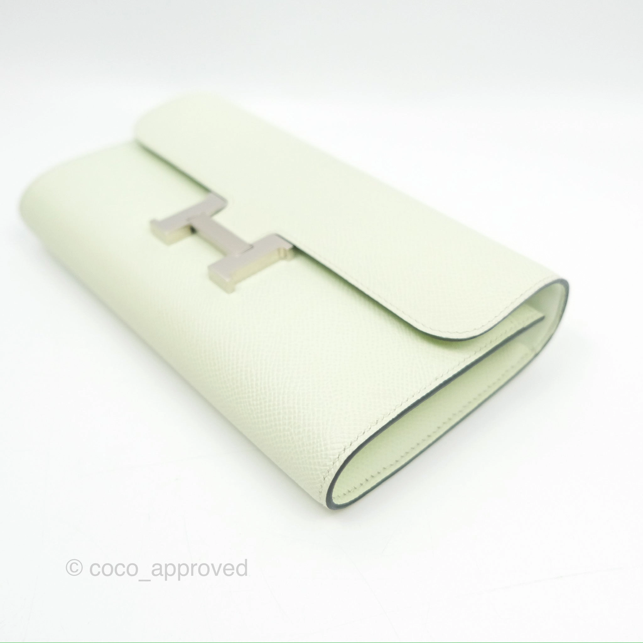 Herms Constance To Go Wallet Vert Fizz Epsom Palladium Hardware