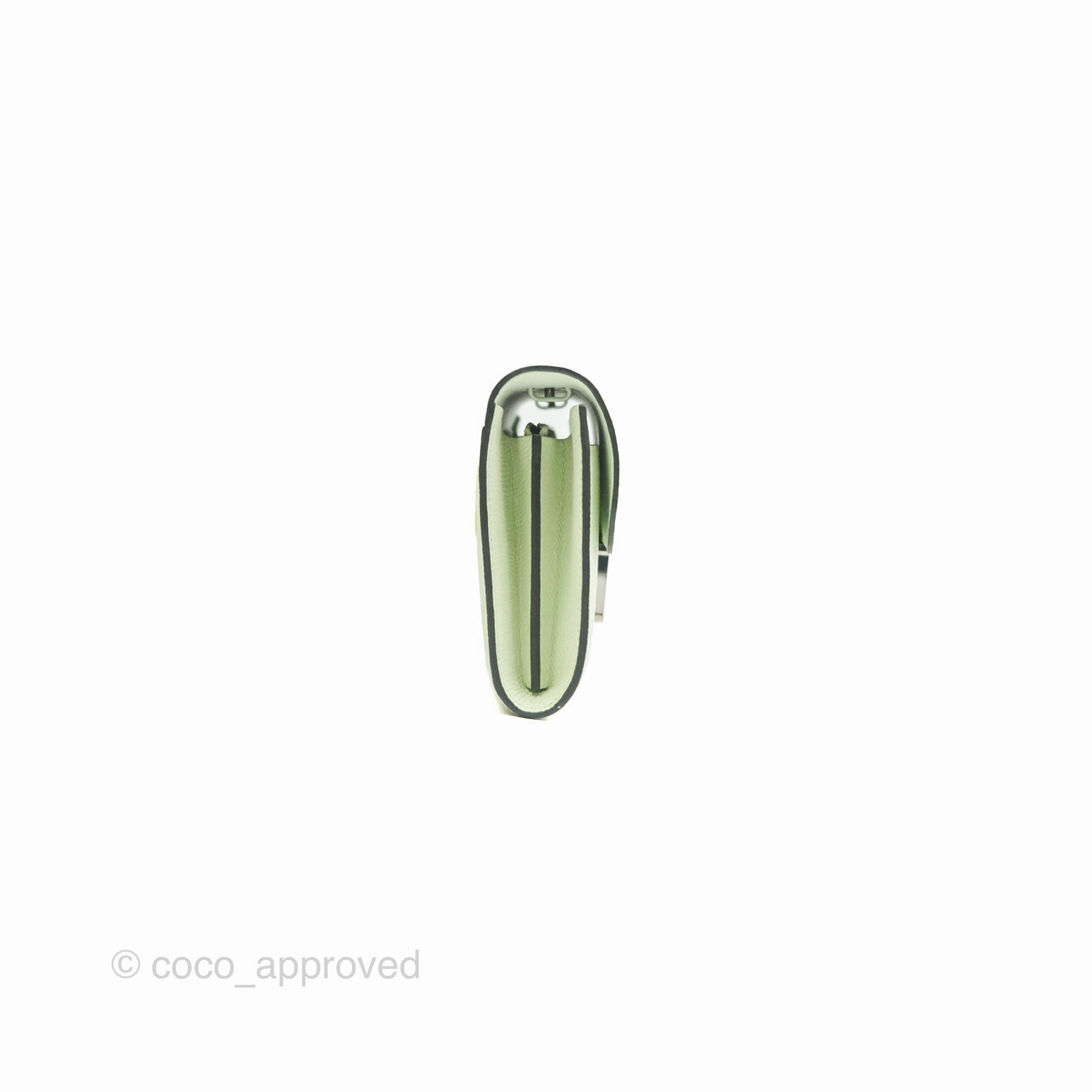 Herms Constance To Go Wallet Vert Fizz Epsom Palladium Hardware
