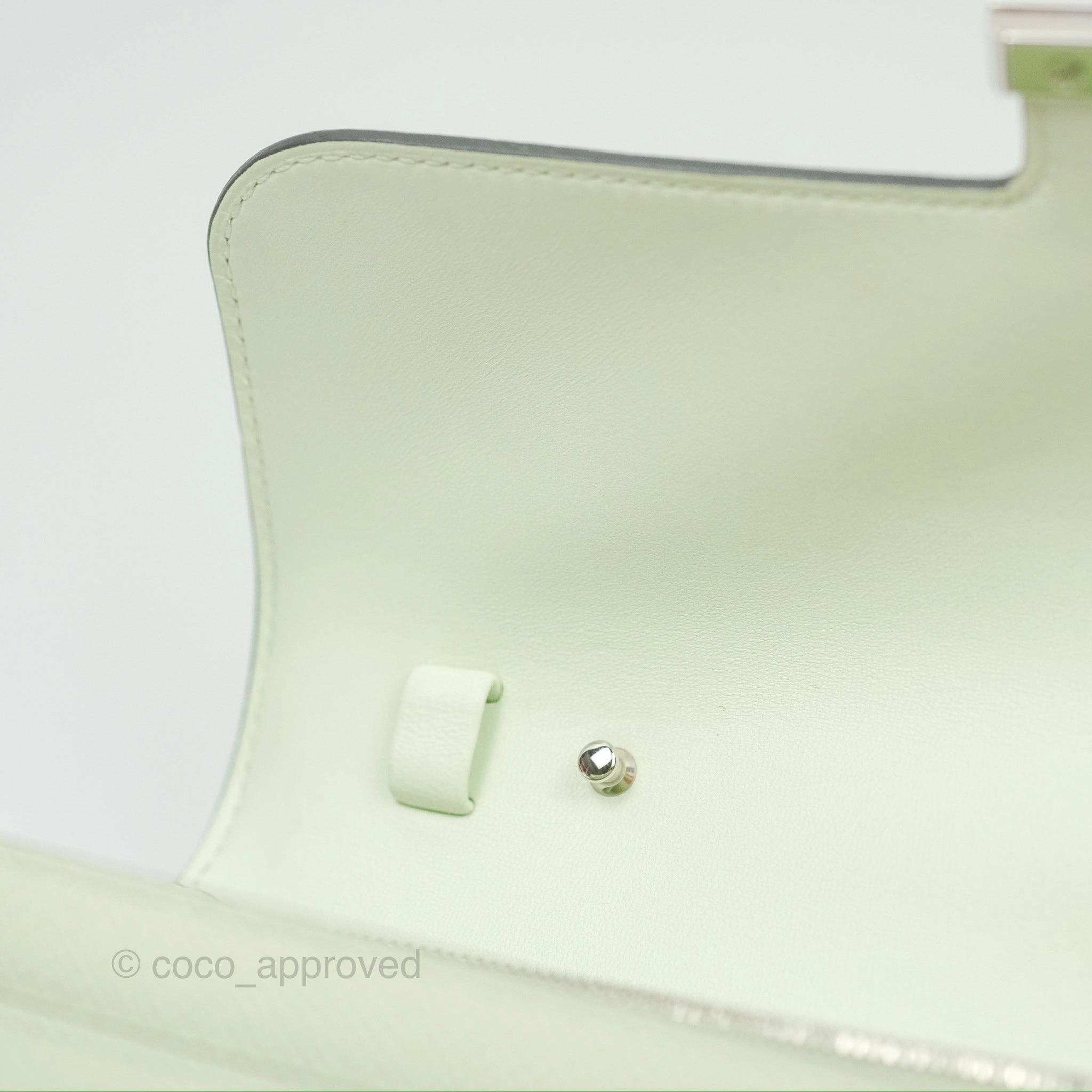 Herms Constance To Go Wallet Vert Fizz Epsom Palladium Hardware