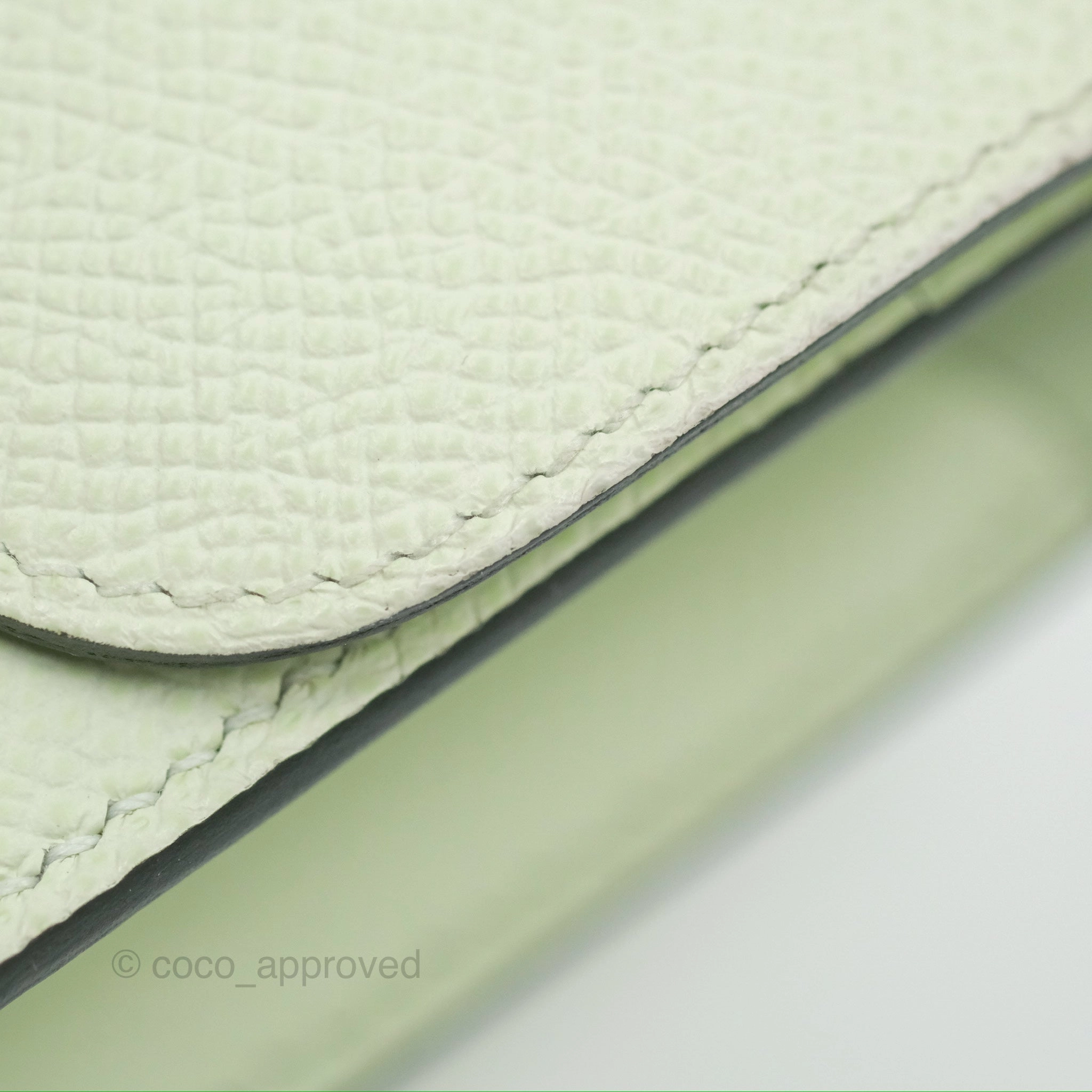 Herms Constance To Go Wallet Vert Fizz Epsom Palladium Hardware