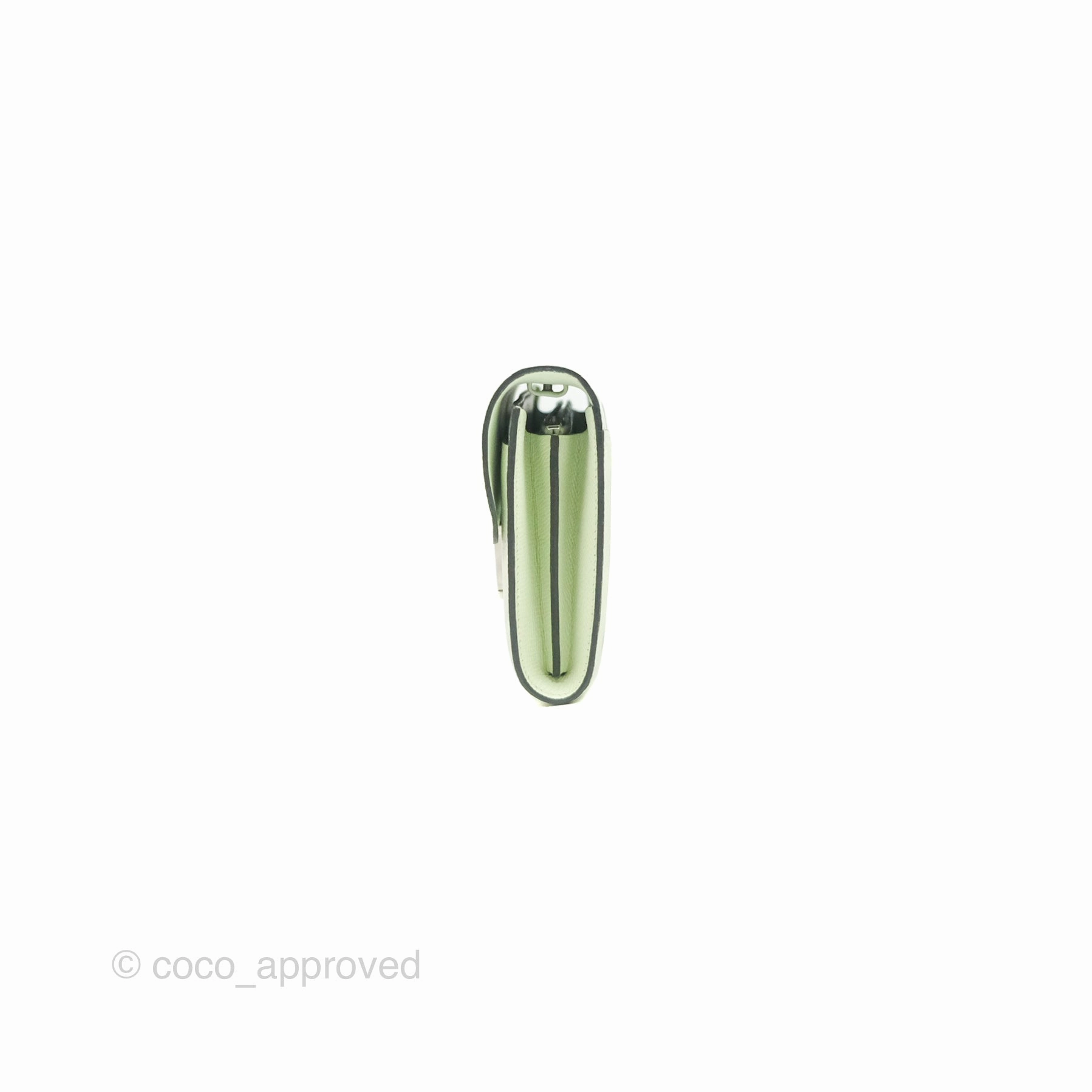 Herms Constance To Go Wallet Vert Fizz Epsom Palladium Hardware