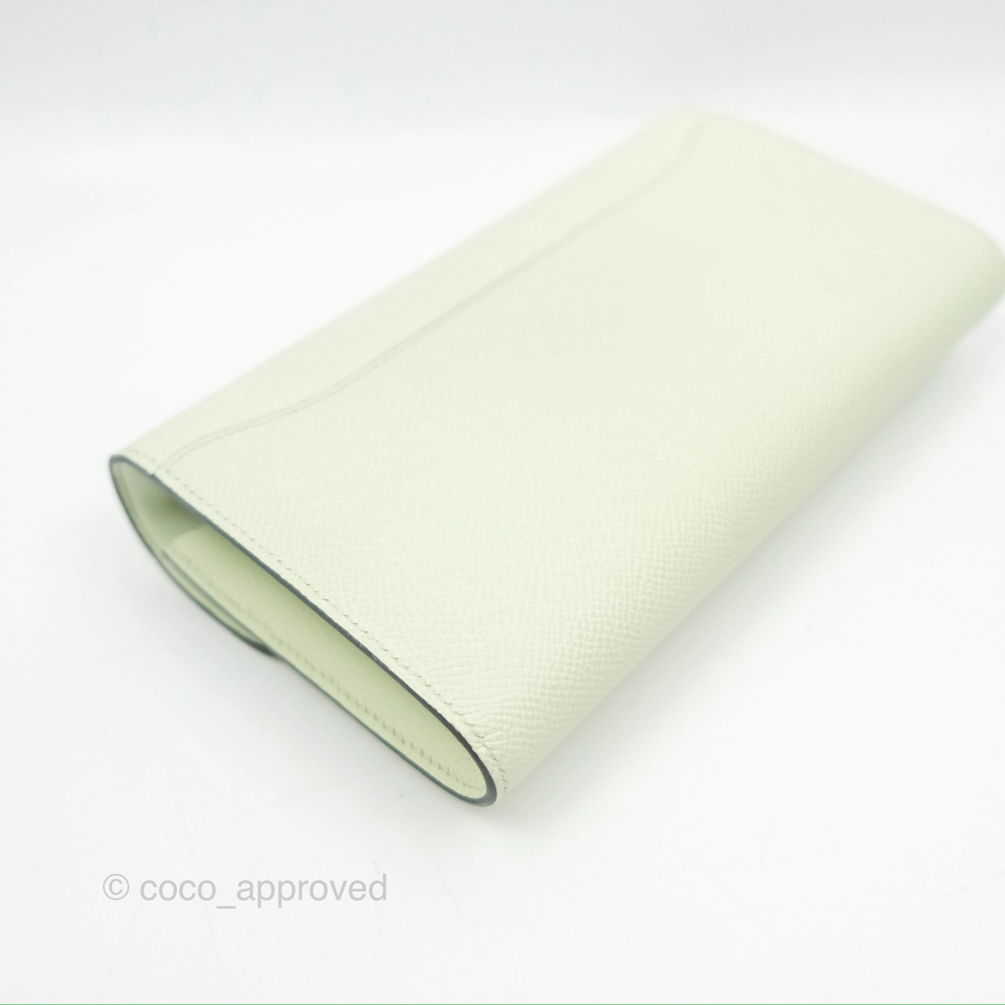 Herms Constance To Go Wallet Vert Fizz Epsom Palladium Hardware