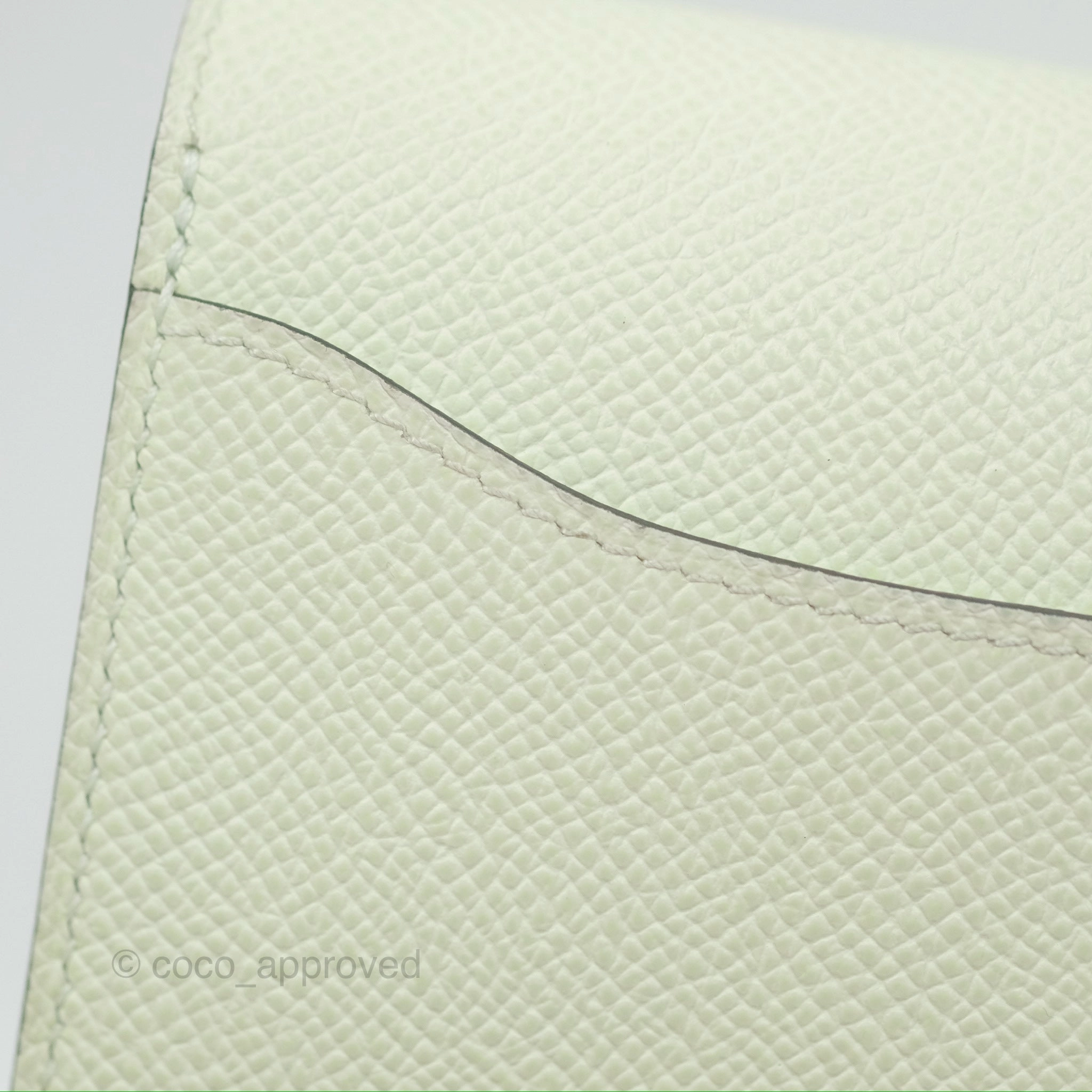 Herms Constance To Go Wallet Vert Fizz Epsom Palladium Hardware