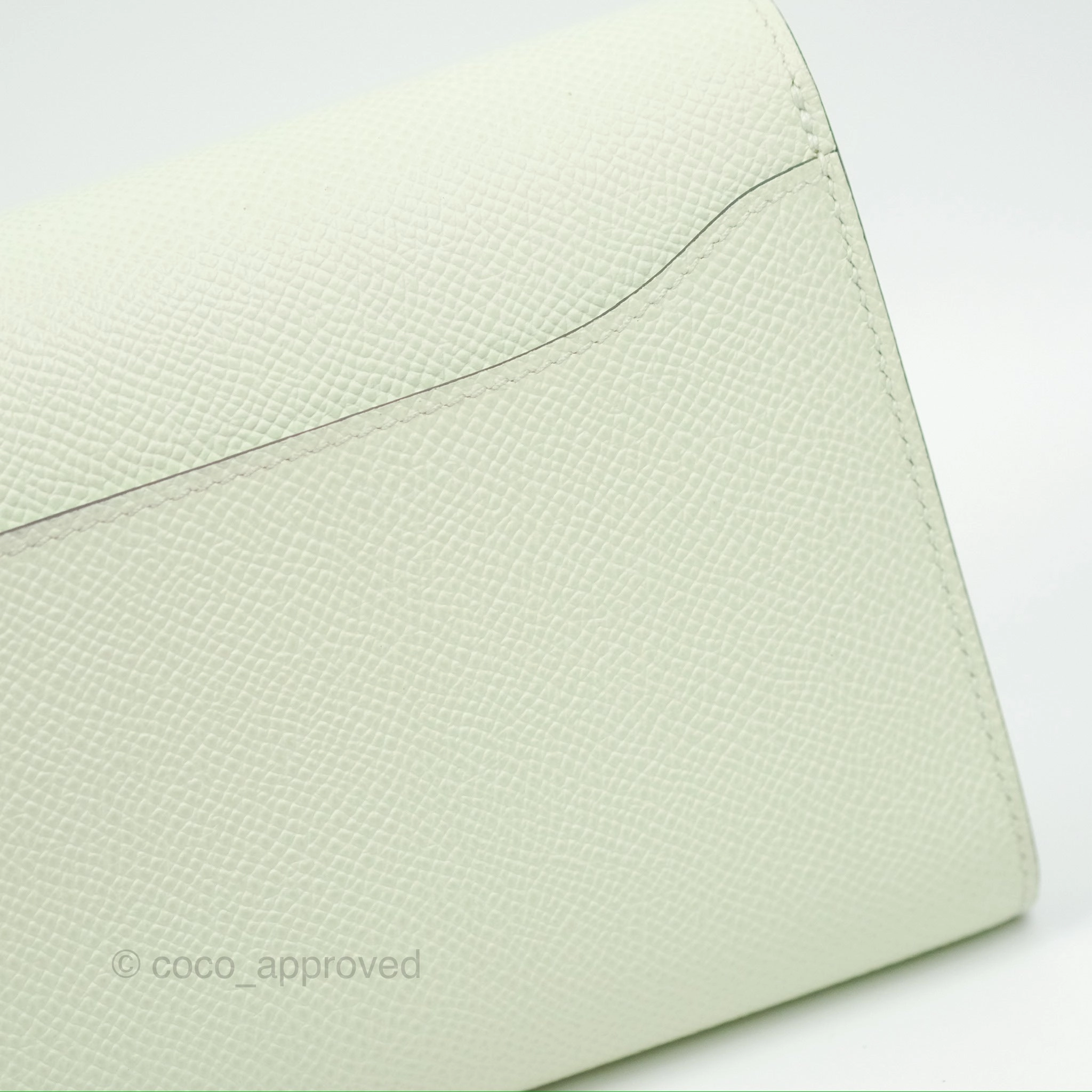 Herms Constance To Go Wallet Vert Fizz Epsom Palladium Hardware