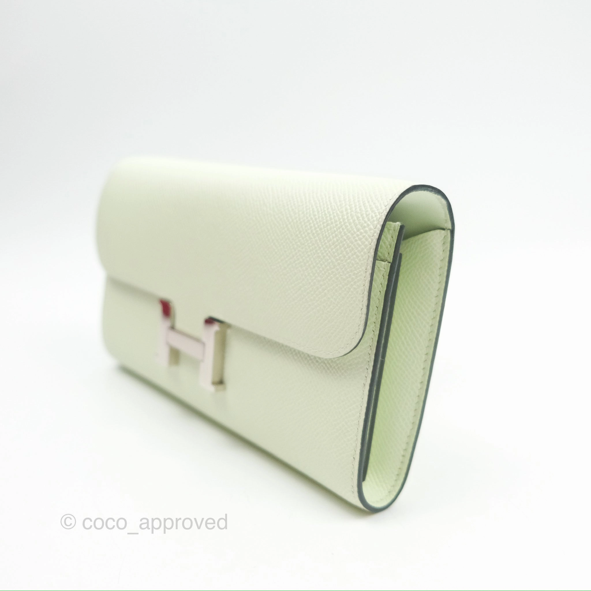 Herms Constance To Go Wallet Vert Fizz Epsom Palladium Hardware