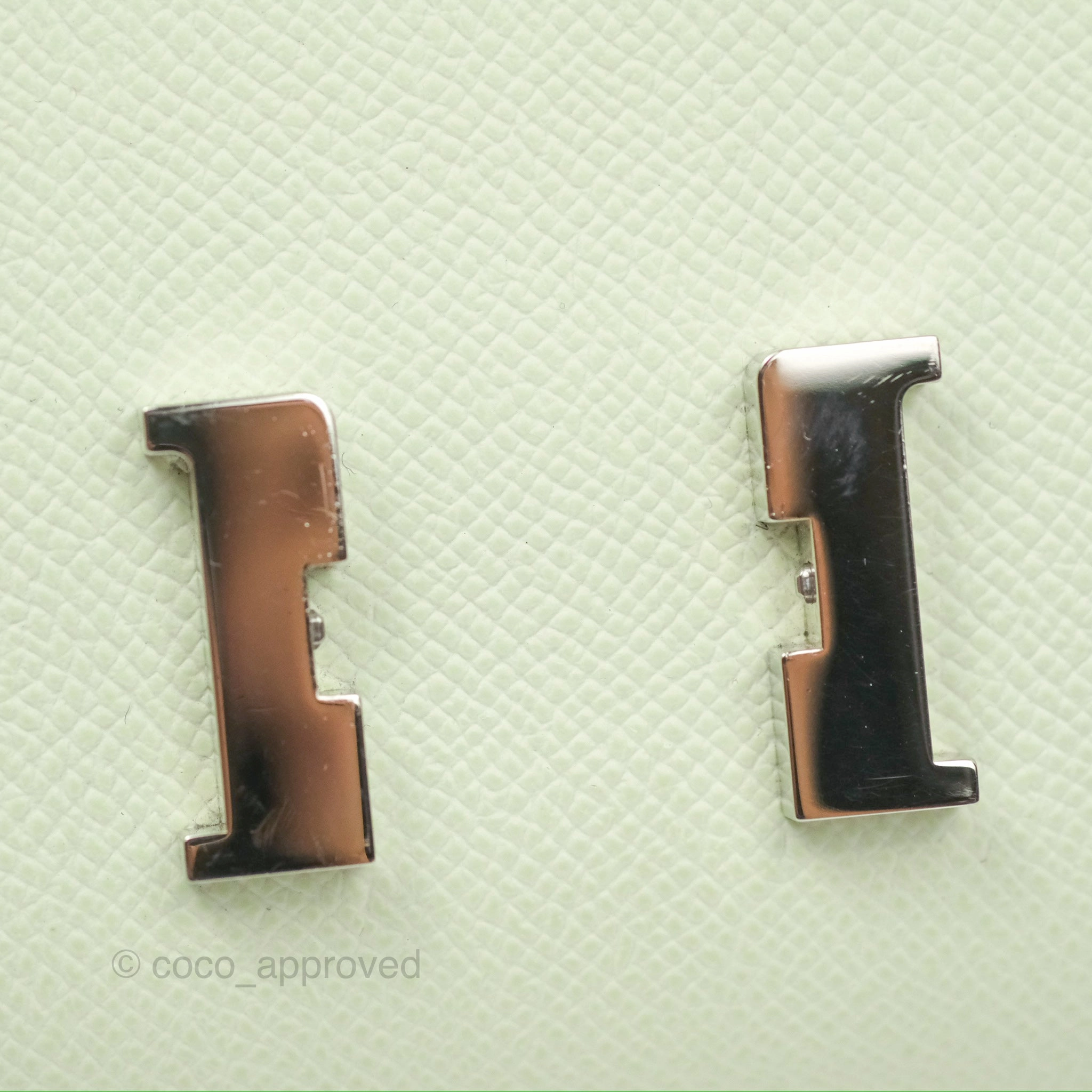 Herms Constance To Go Wallet Vert Fizz Epsom Palladium Hardware