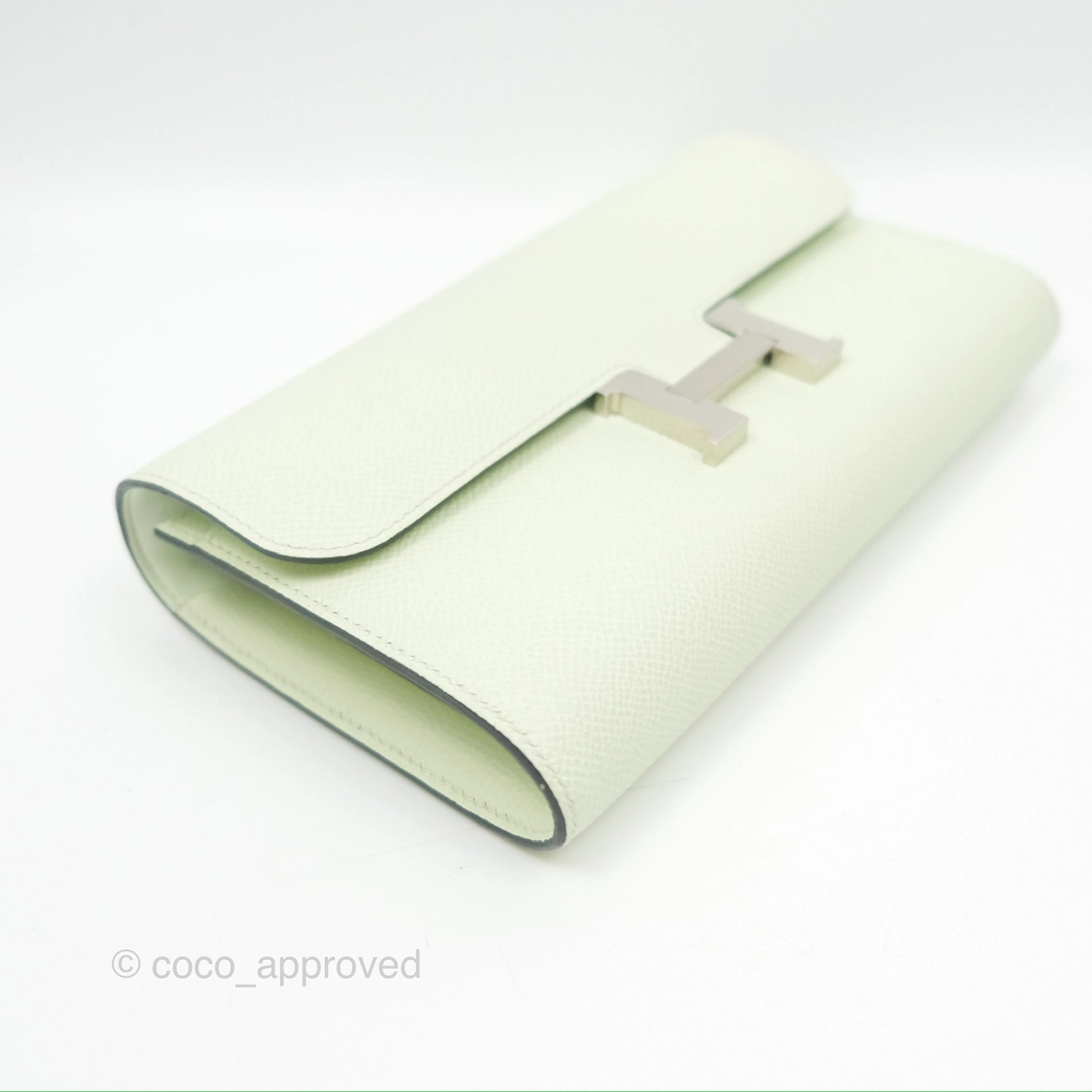 Herms Constance To Go Wallet Vert Fizz Epsom Palladium Hardware