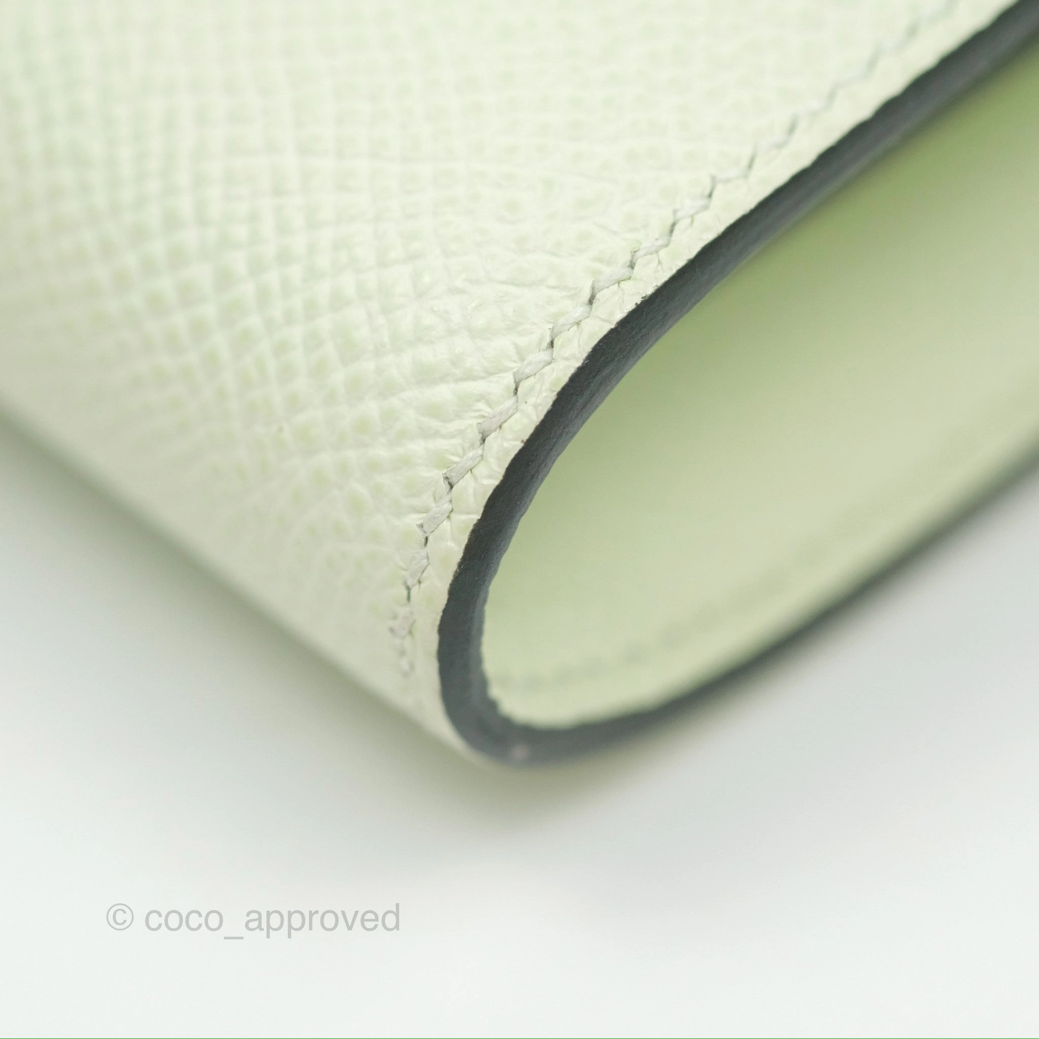 Herms Constance To Go Wallet Vert Fizz Epsom Palladium Hardware