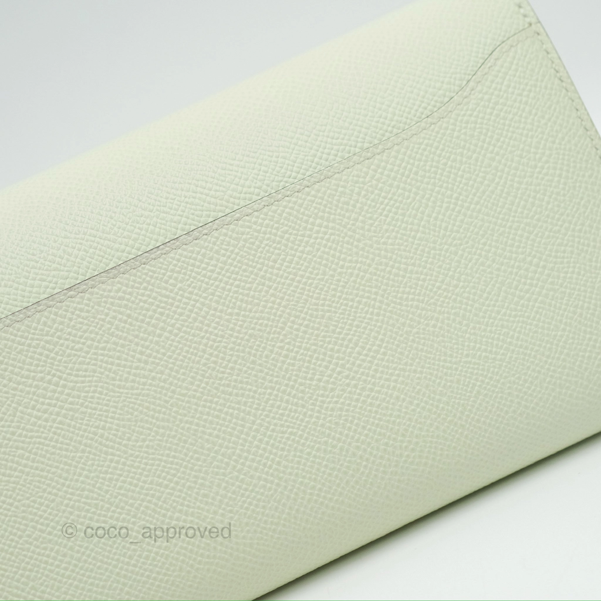 Herms Constance To Go Wallet Vert Fizz Epsom Palladium Hardware