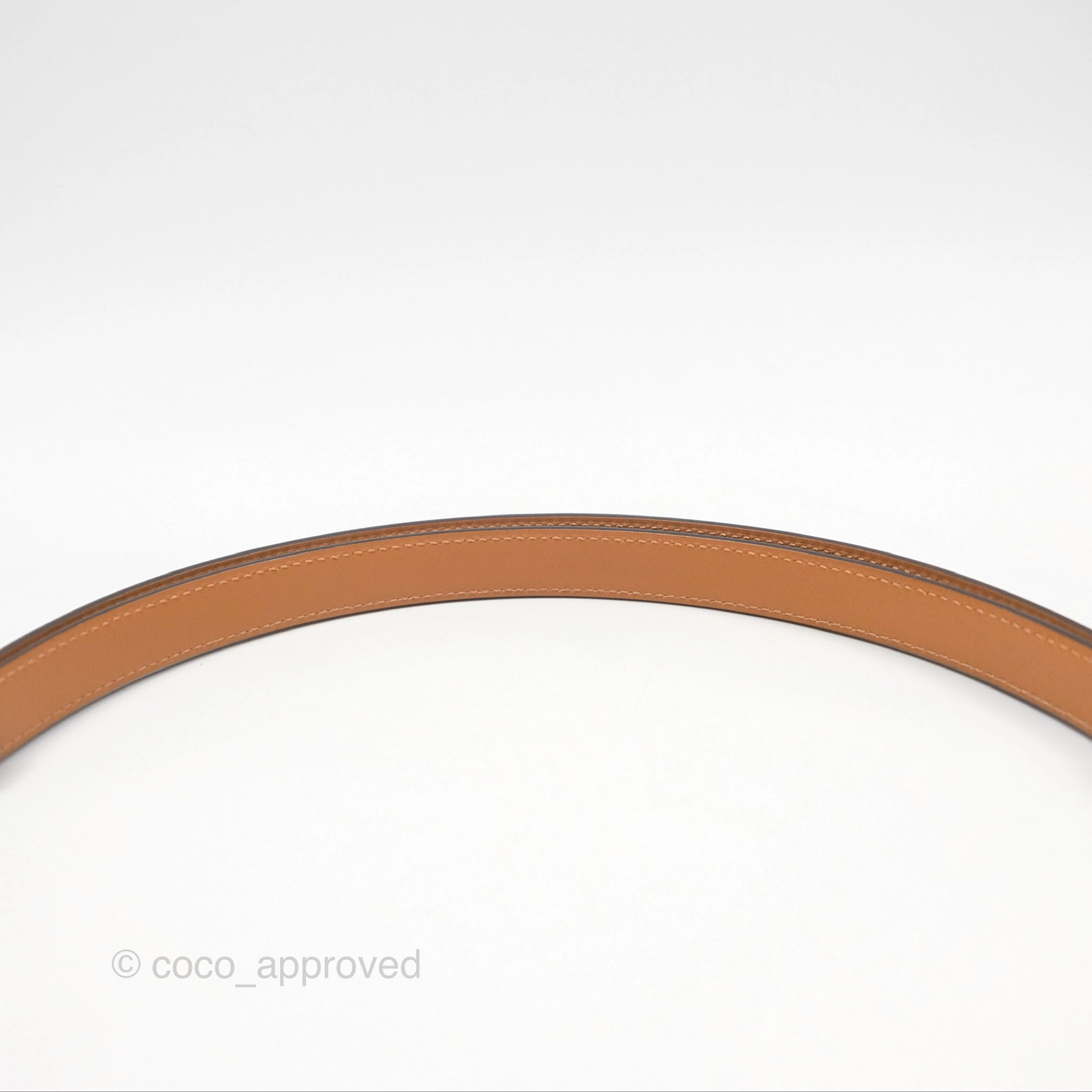 Herms Epsom Kelly Buckle Belt Etoupe 18 Rose Gold Hardware