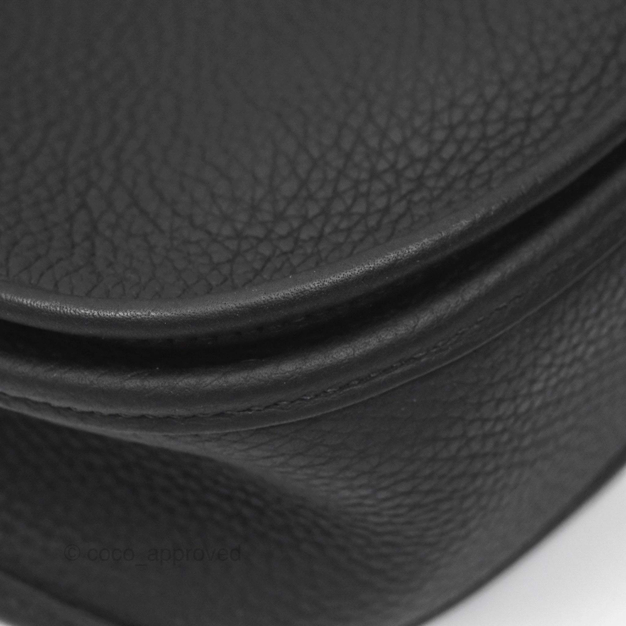 Herms Evelyne III 29 Noir 89 Clemence Silver Hardware