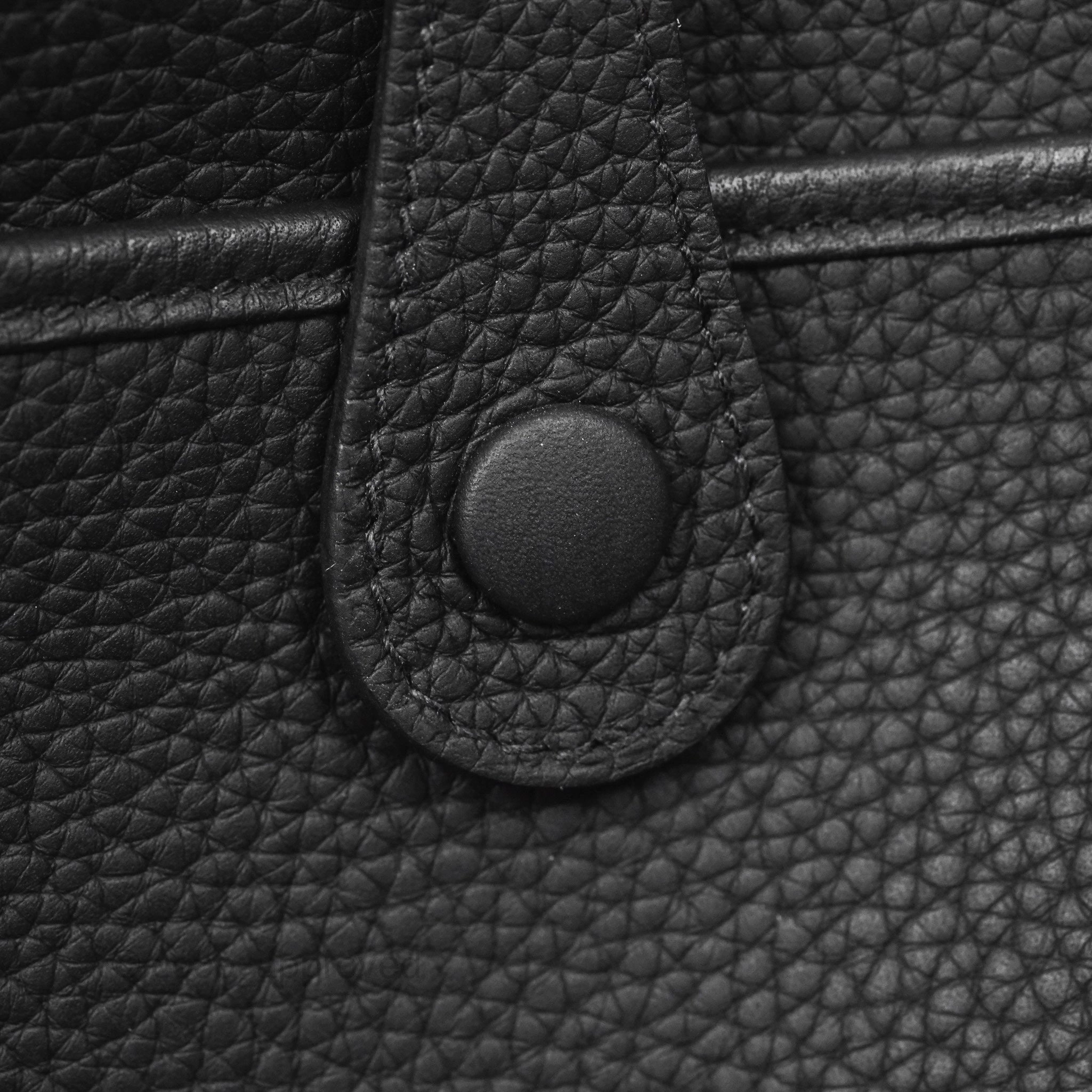 Herms Evelyne III 29 Noir 89 Clemence Silver Hardware
