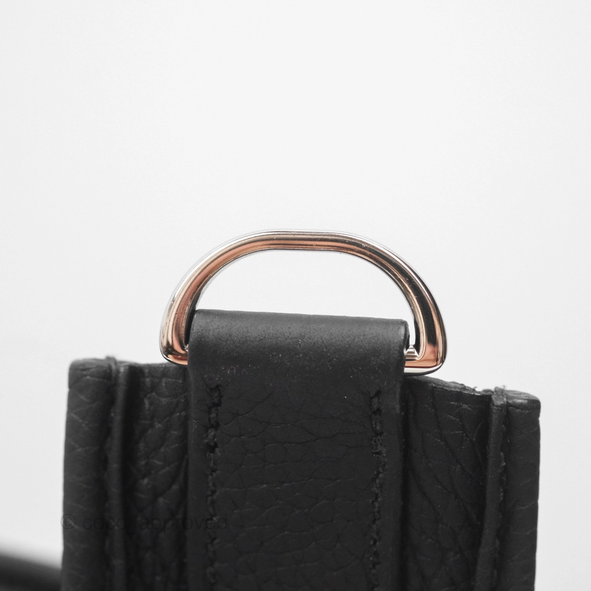 Herms Evelyne III 29 Noir 89 Clemence Silver Hardware
