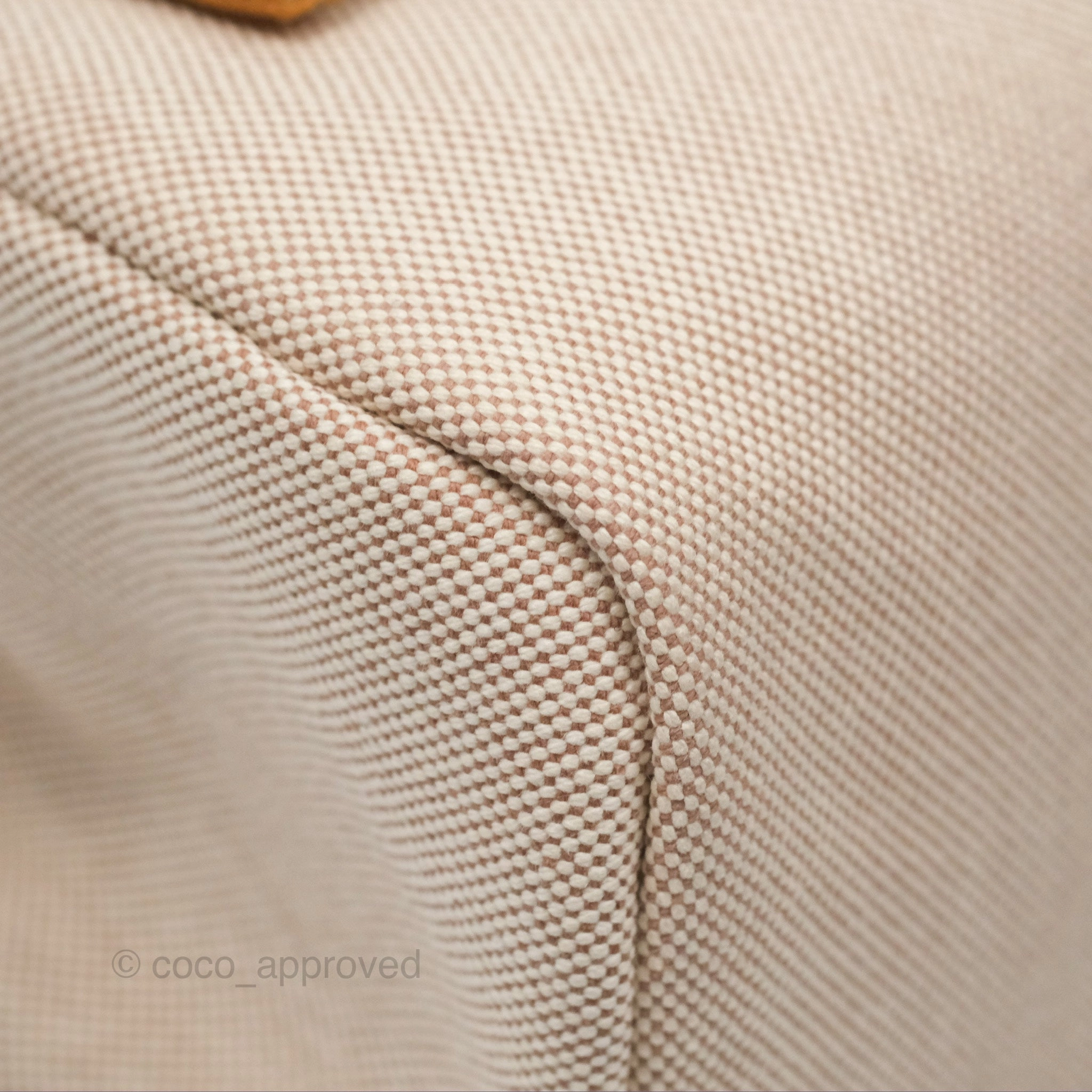 Herms Herbag Zip 31 Bride De Gala Sable/ Ecru-Beige/ Nat sable Canvas Palladium Hardware
