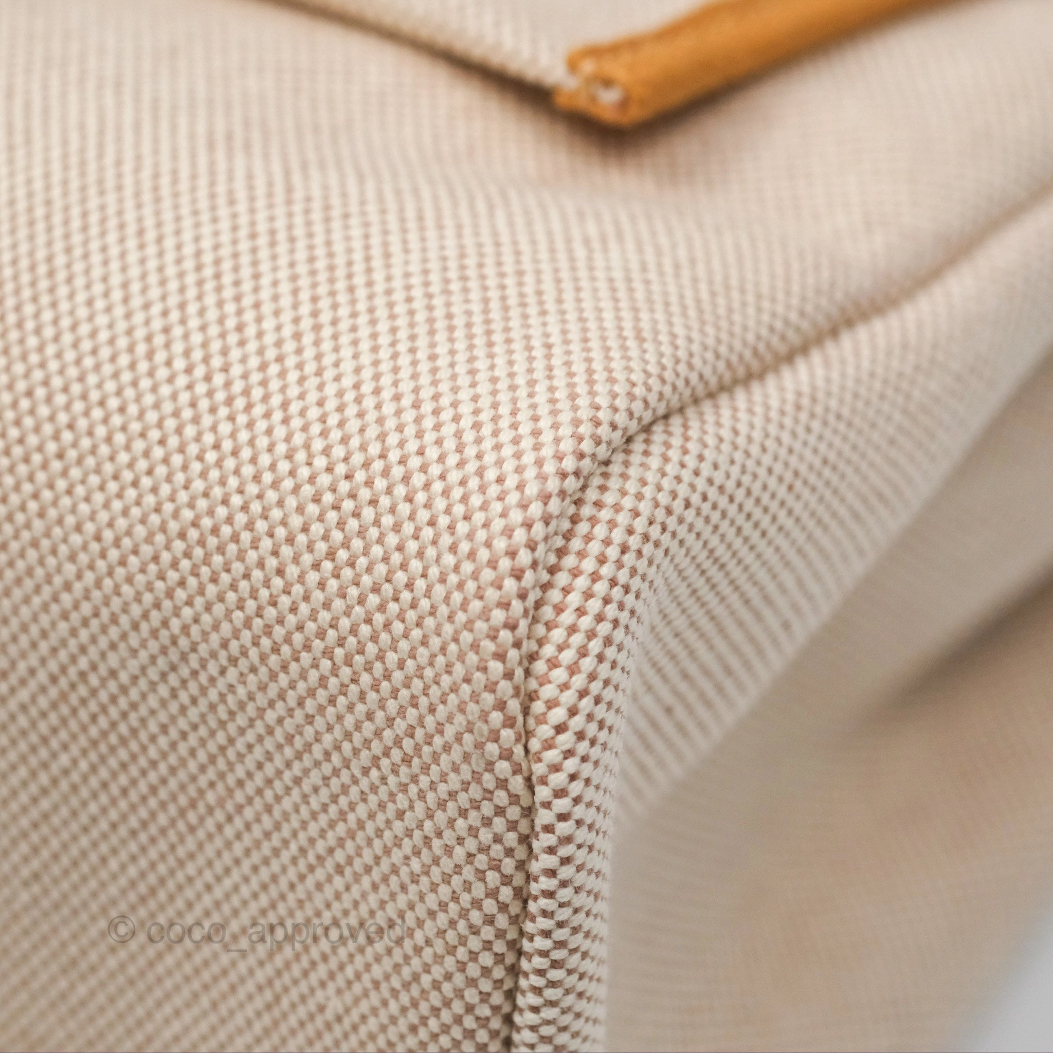 Herms Herbag Zip 31 Bride De Gala Sable/ Ecru-Beige/ Nat sable Canvas Palladium Hardware
