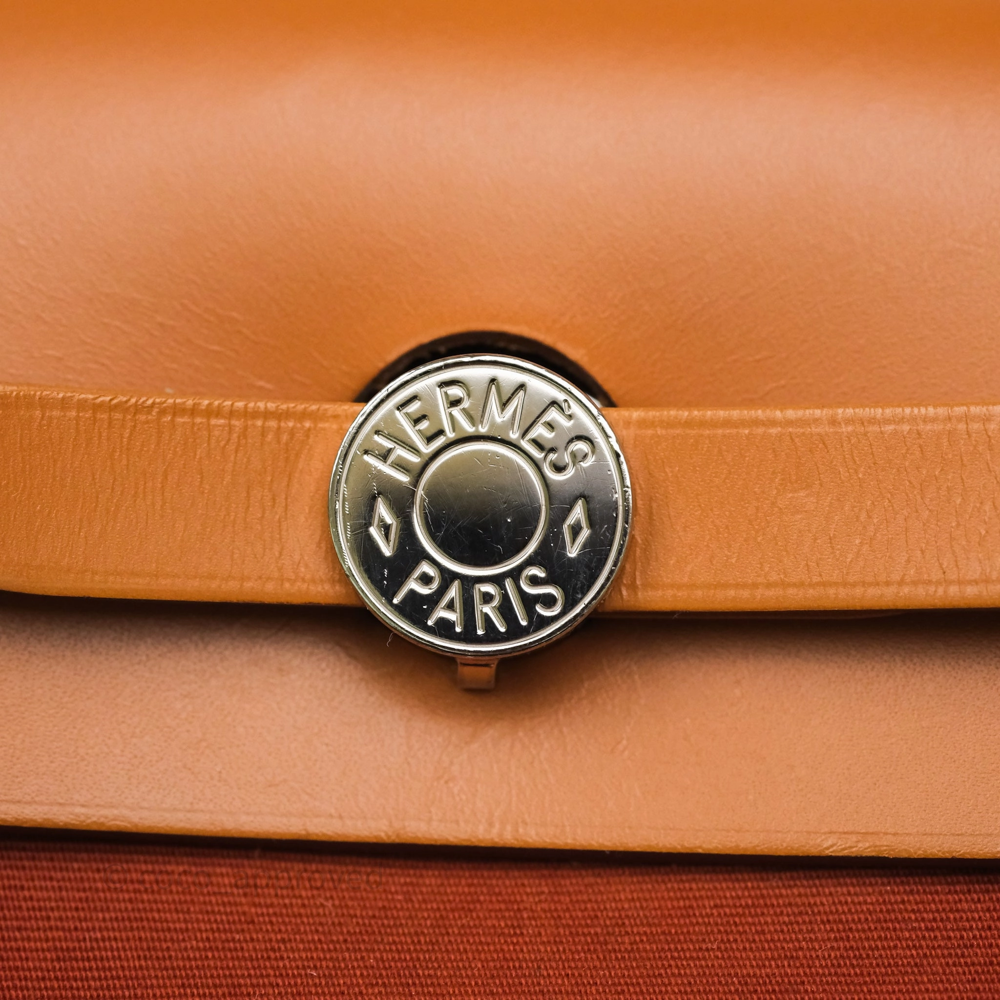Herms Herbag Zip 31 Cuivre Canvas Palladium Hardware