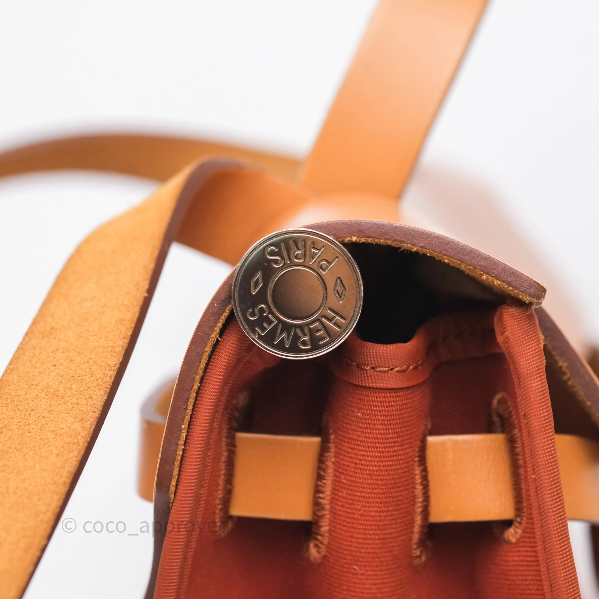 Herms Herbag Zip 31 Cuivre Canvas Palladium Hardware