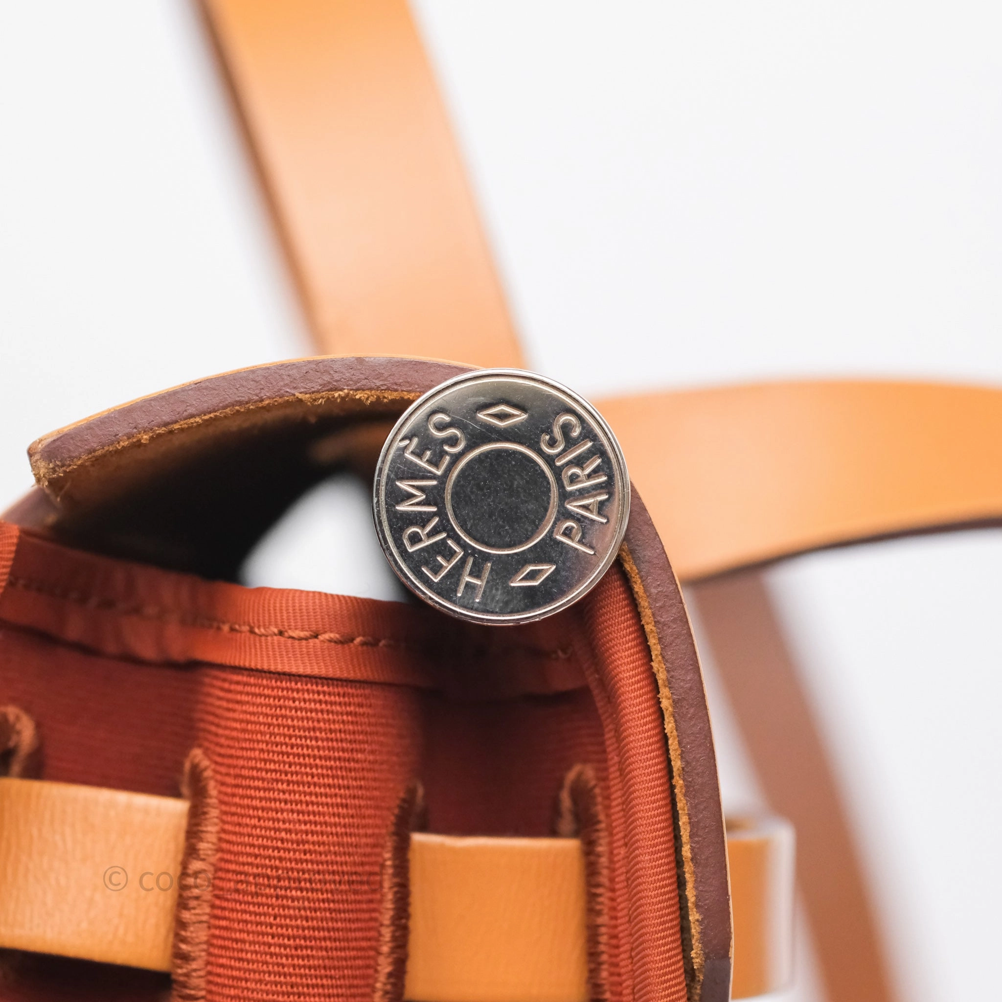 Herms Herbag Zip 31 Cuivre Canvas Palladium Hardware