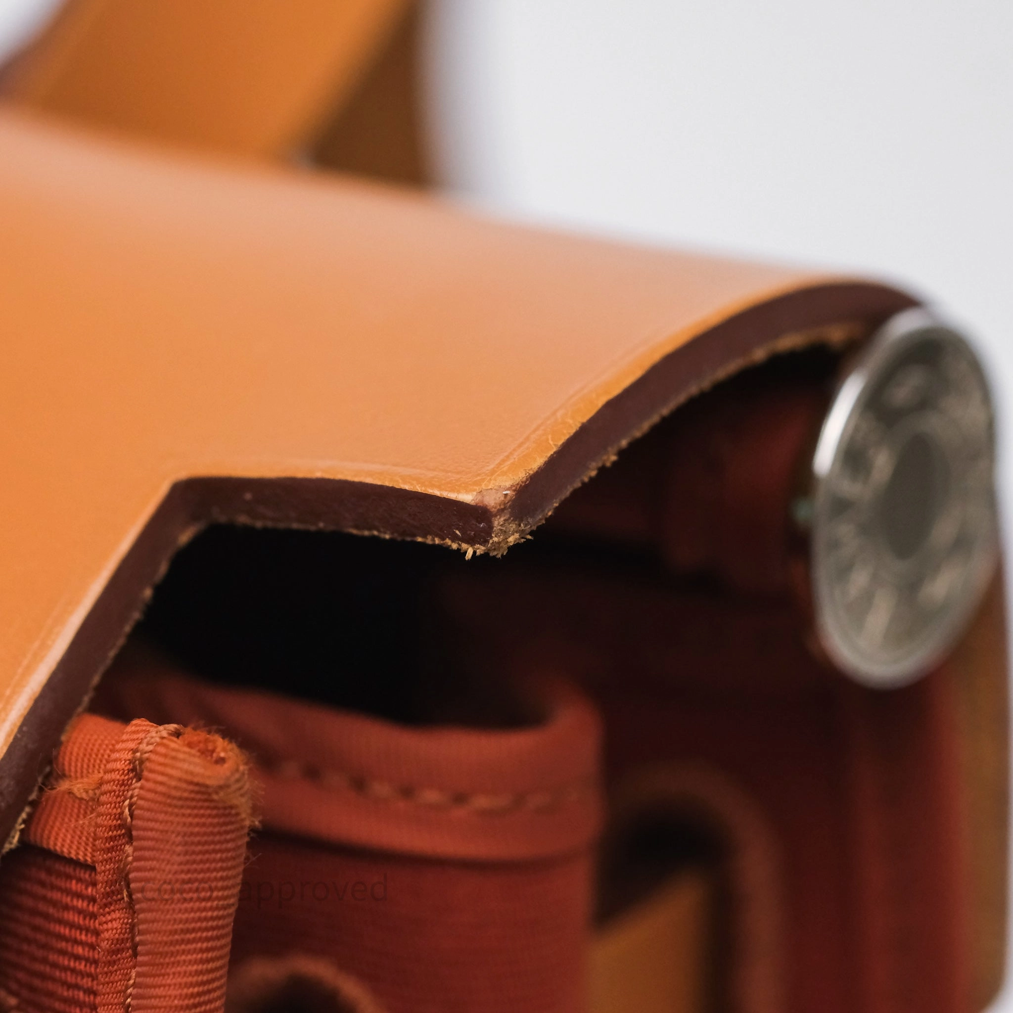 Herms Herbag Zip 31 Cuivre Canvas Palladium Hardware