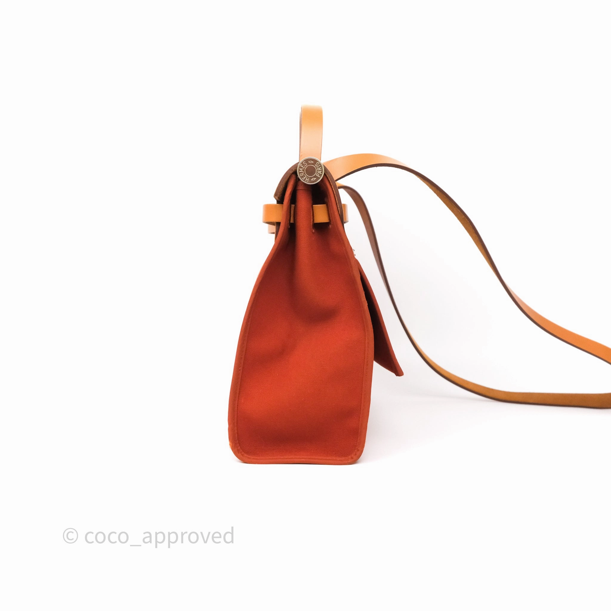 Herms Herbag Zip 31 Cuivre Canvas Palladium Hardware
