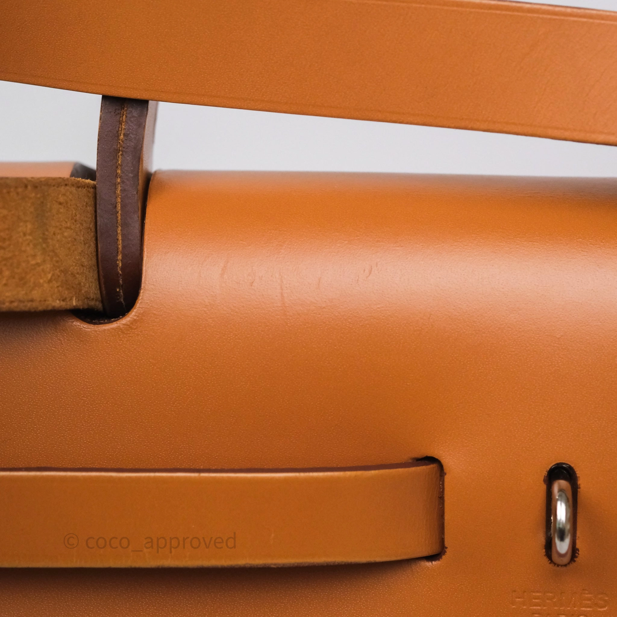 Herms Herbag Zip 31 Cuivre Canvas Palladium Hardware