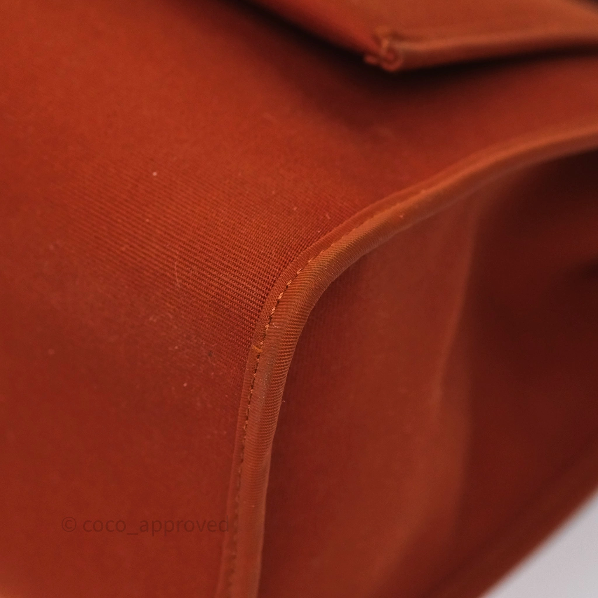 Herms Herbag Zip 31 Cuivre Canvas Palladium Hardware