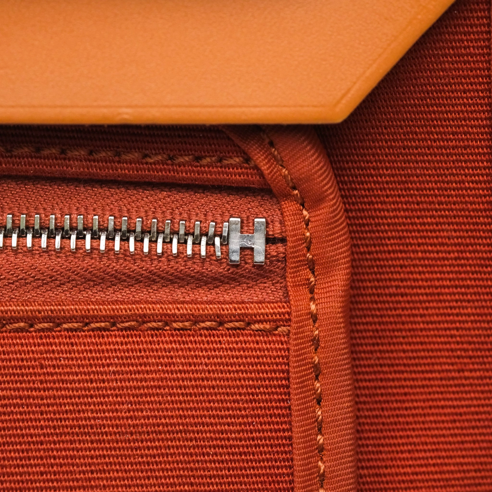 Herms Herbag Zip 31 Cuivre Canvas Palladium Hardware