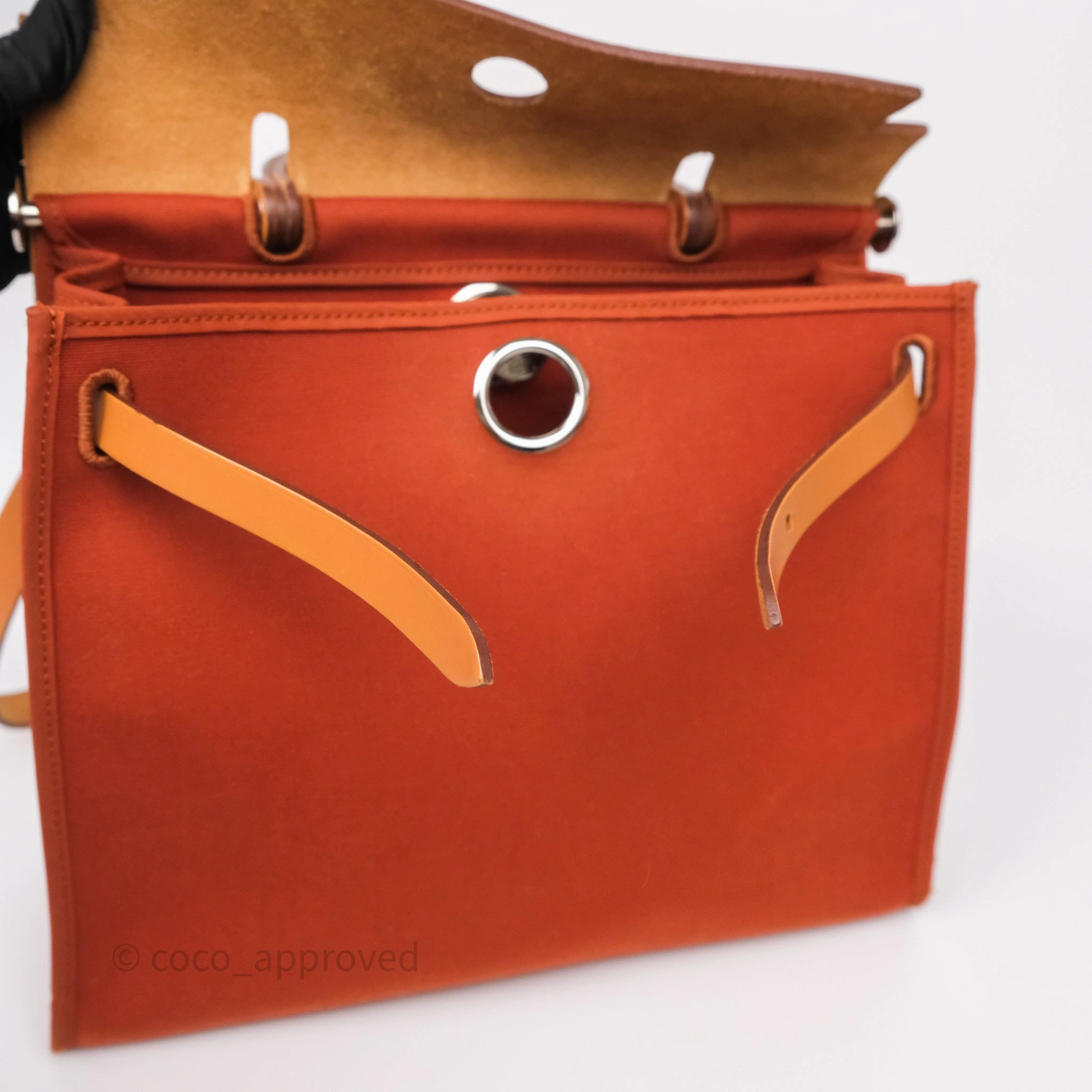Herms Herbag Zip 31 Cuivre Canvas Palladium Hardware