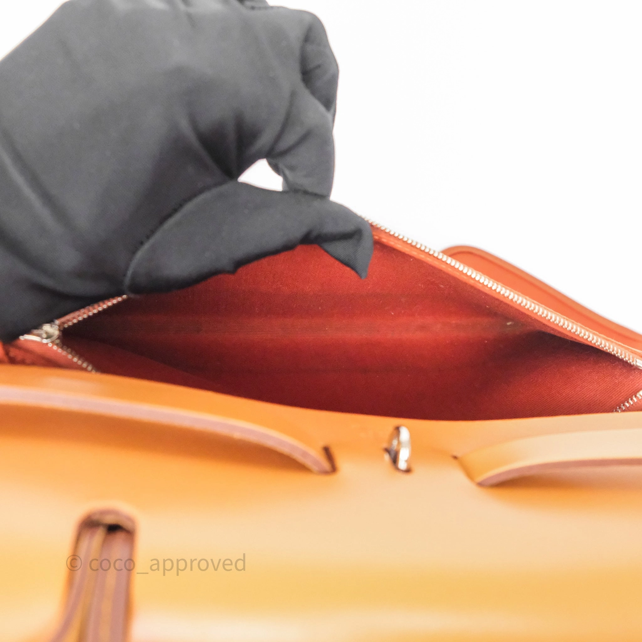 Herms Herbag Zip 31 Cuivre Canvas Palladium Hardware