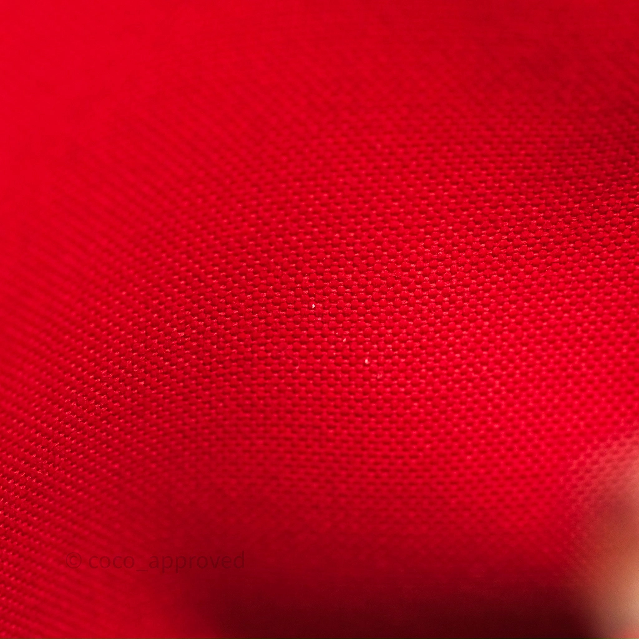 Herms Herbag Zip 31 Red/Natural Canvas Palladium Hardware