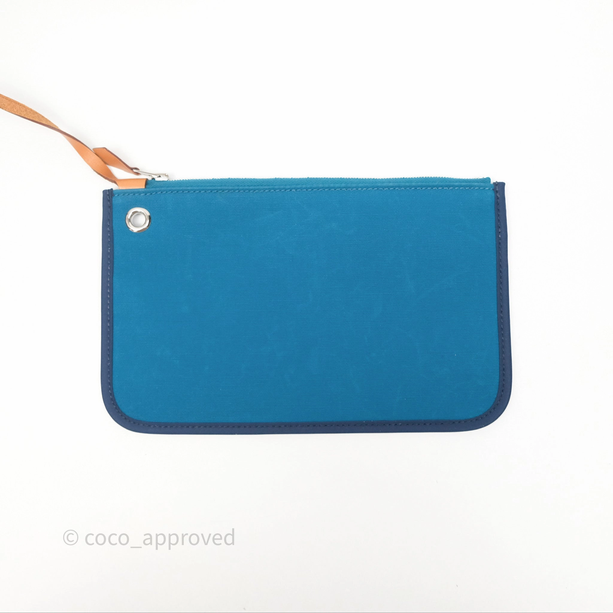 Herms Herbag Zip 31 Vache Hunter Bleu Izmir 7W/ Bleu de Malte 7L Palladium Hardware