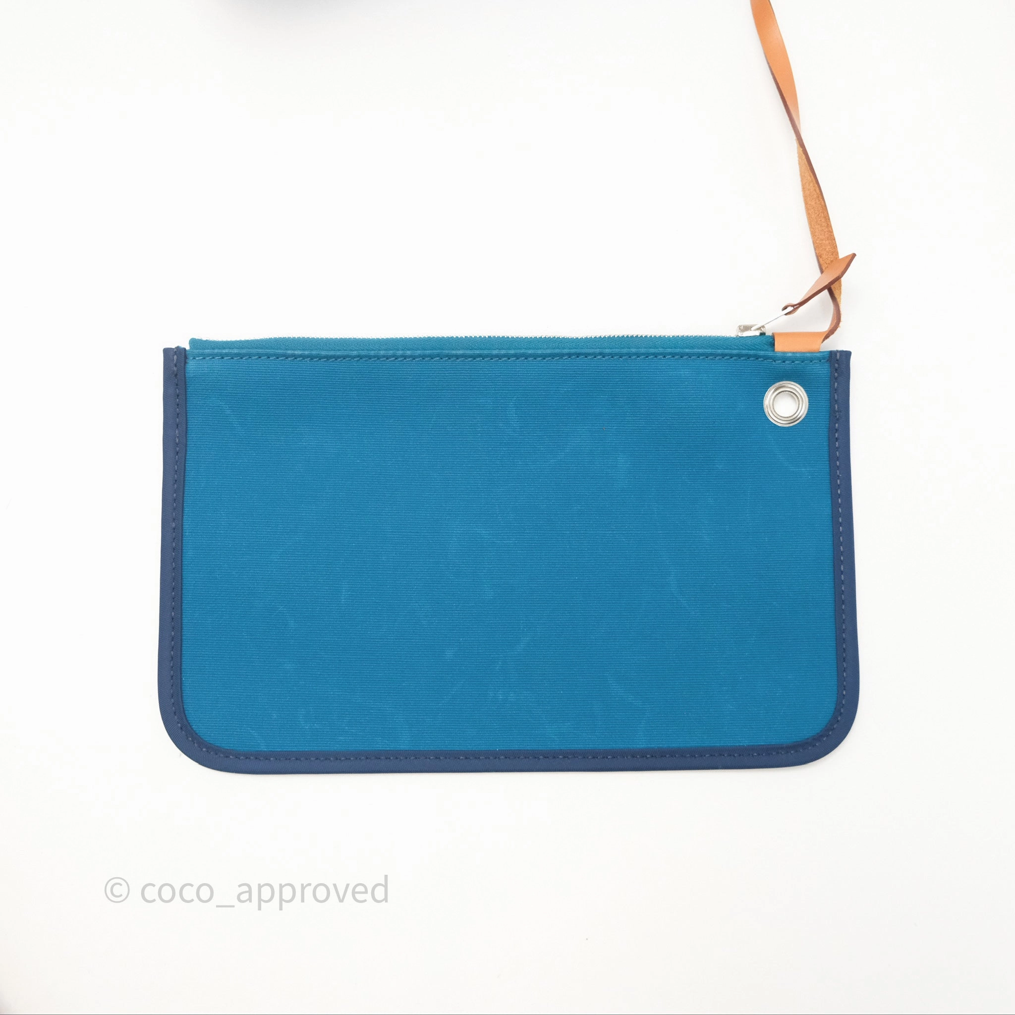 Herms Herbag Zip 31 Vache Hunter Bleu Izmir 7W/ Bleu de Malte 7L Palladium Hardware