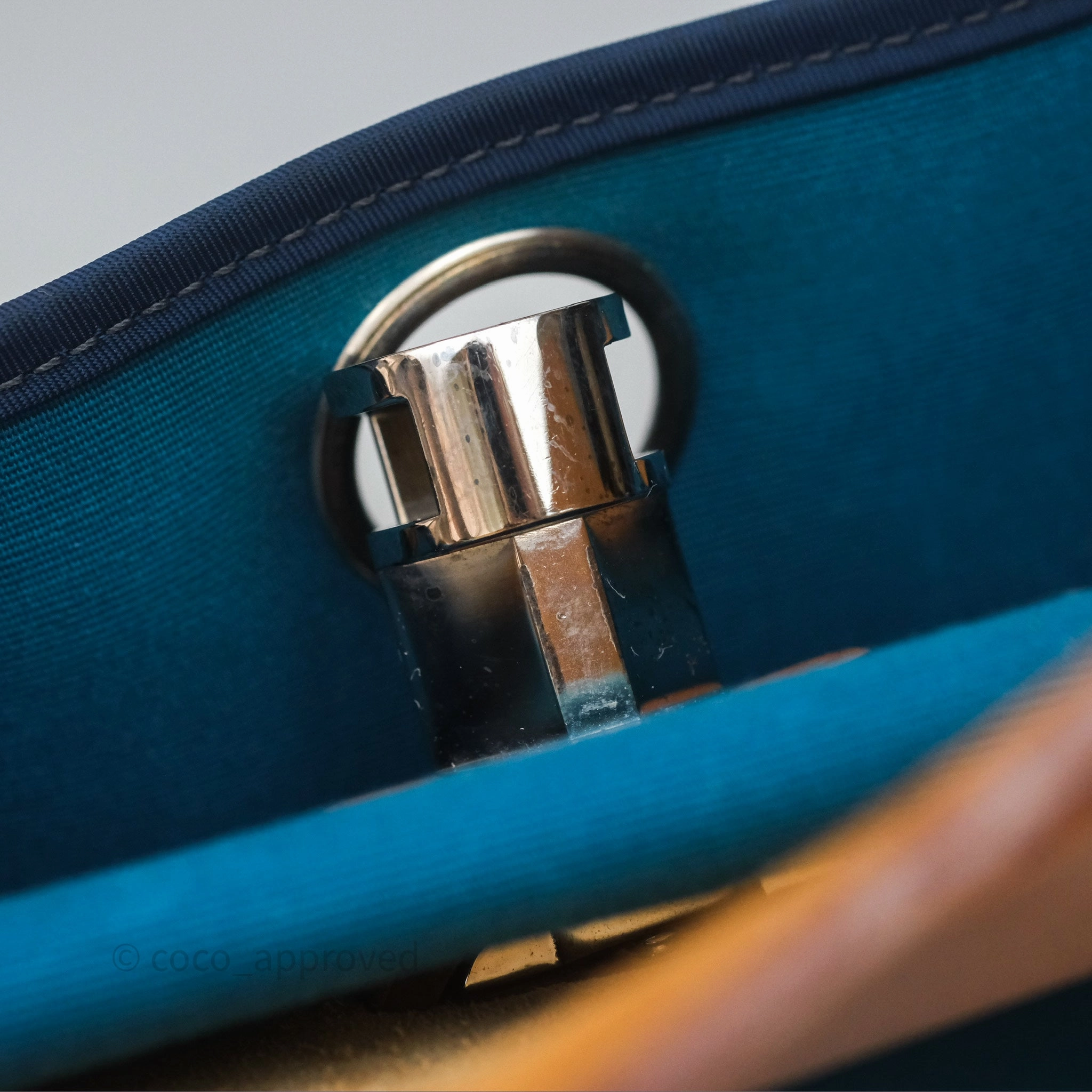 Herms Herbag Zip 31 Vache Hunter Bleu Izmir 7W/ Bleu de Malte 7L Palladium Hardware