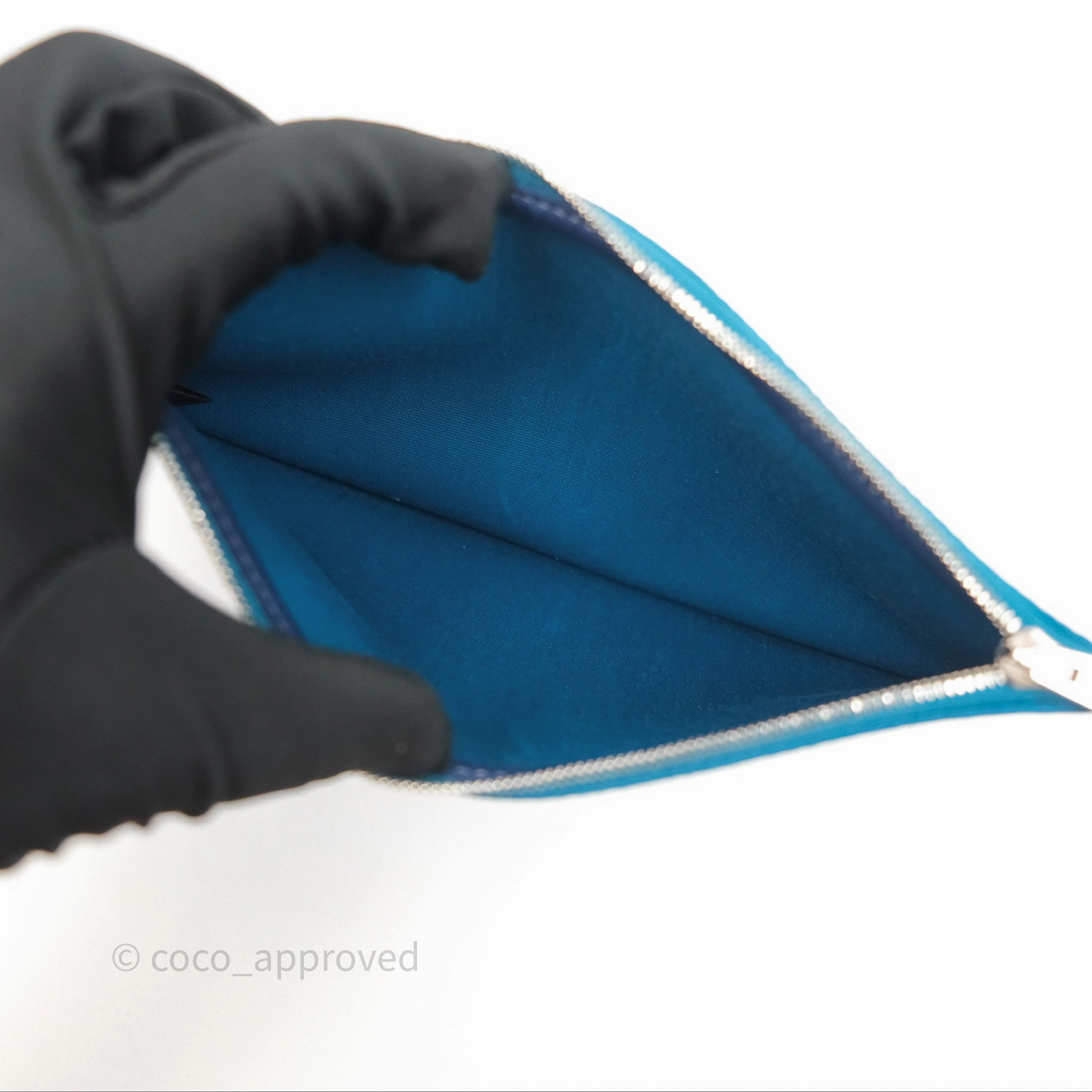 Herms Herbag Zip 31 Vache Hunter Bleu Izmir 7W/ Bleu de Malte 7L Palladium Hardware