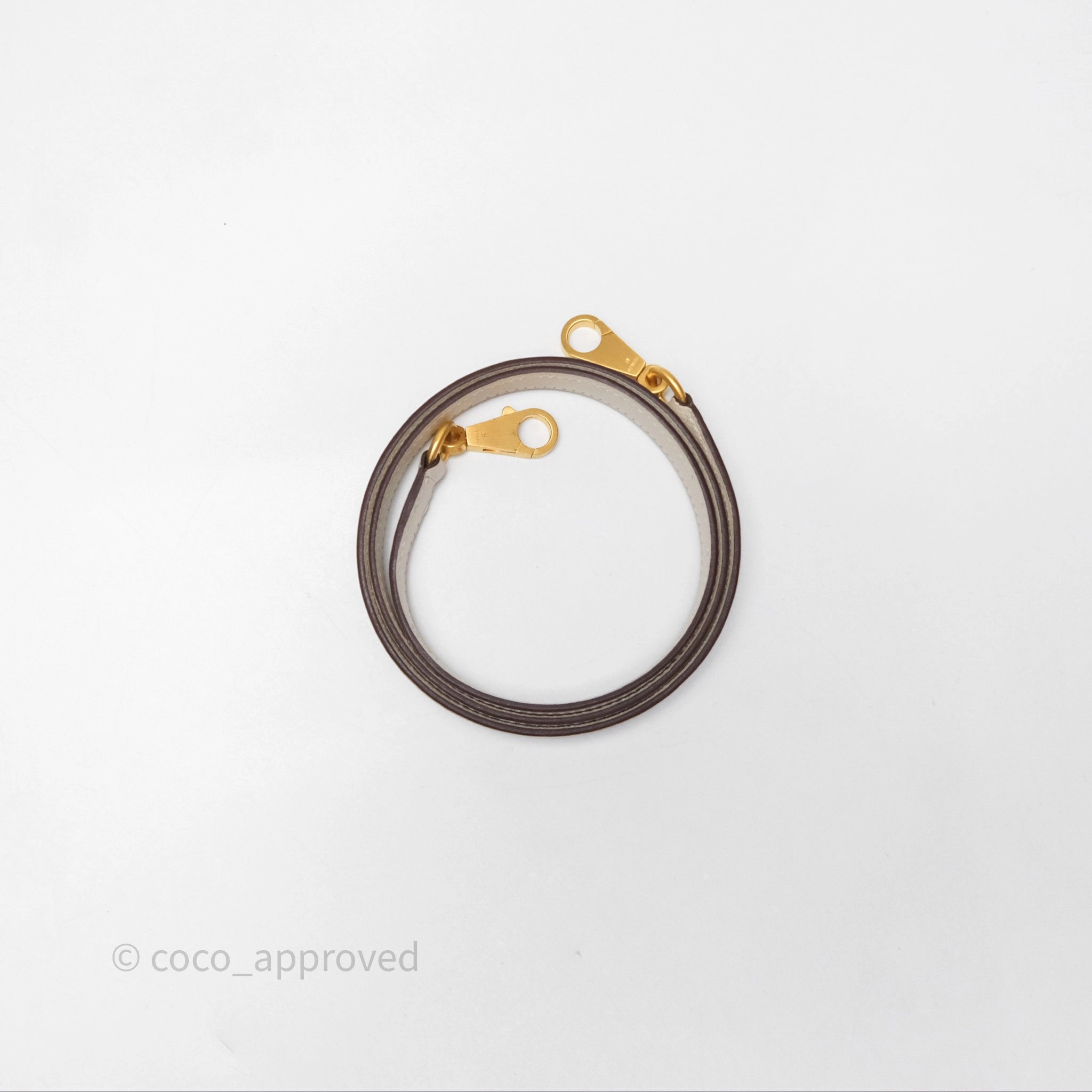 Herms HSS Sellier Kelly 28 Craie 10 / Amber 9D Epsom Brushed Gold Hardware