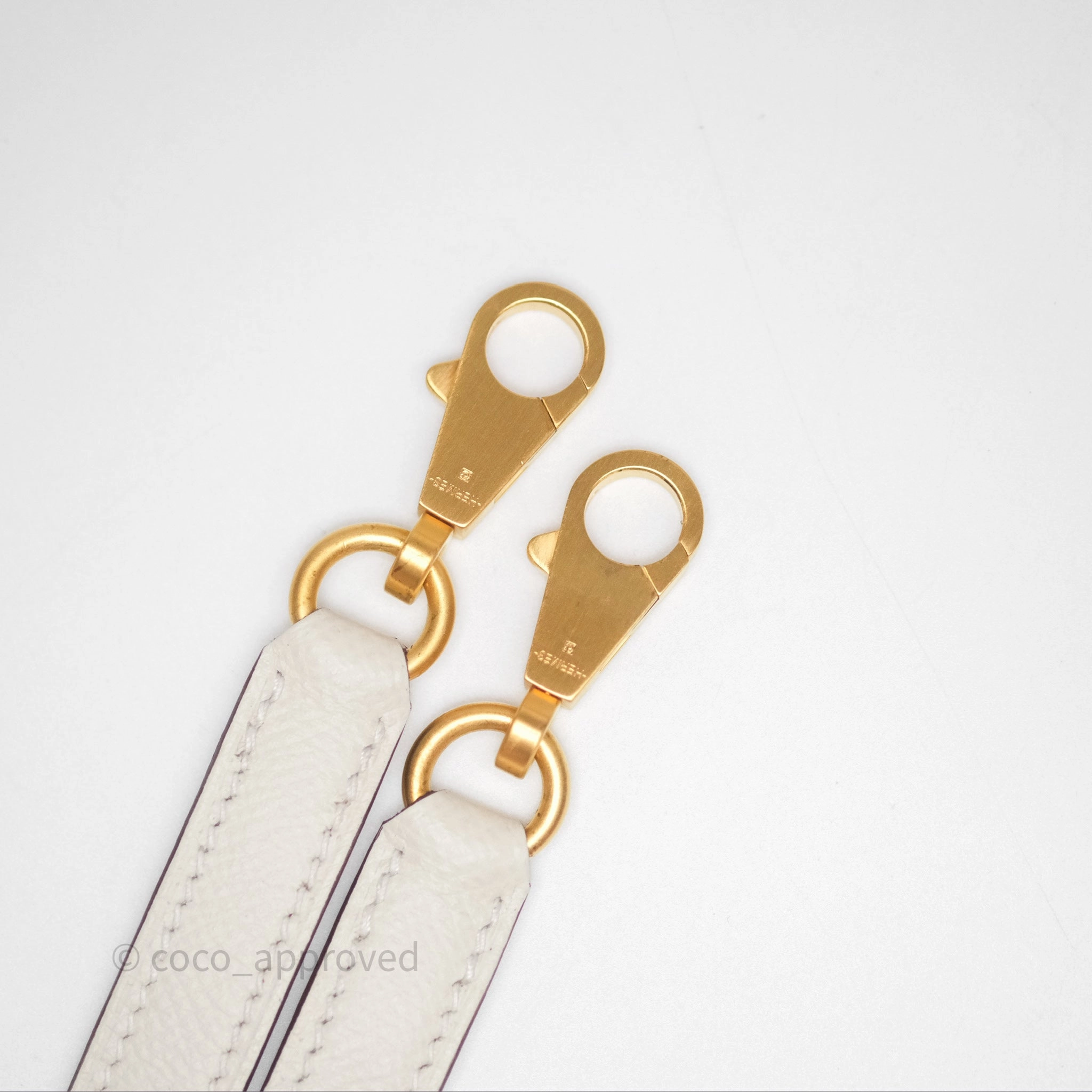 Herms HSS Sellier Kelly 28 Craie 10 / Amber 9D Epsom Brushed Gold Hardware