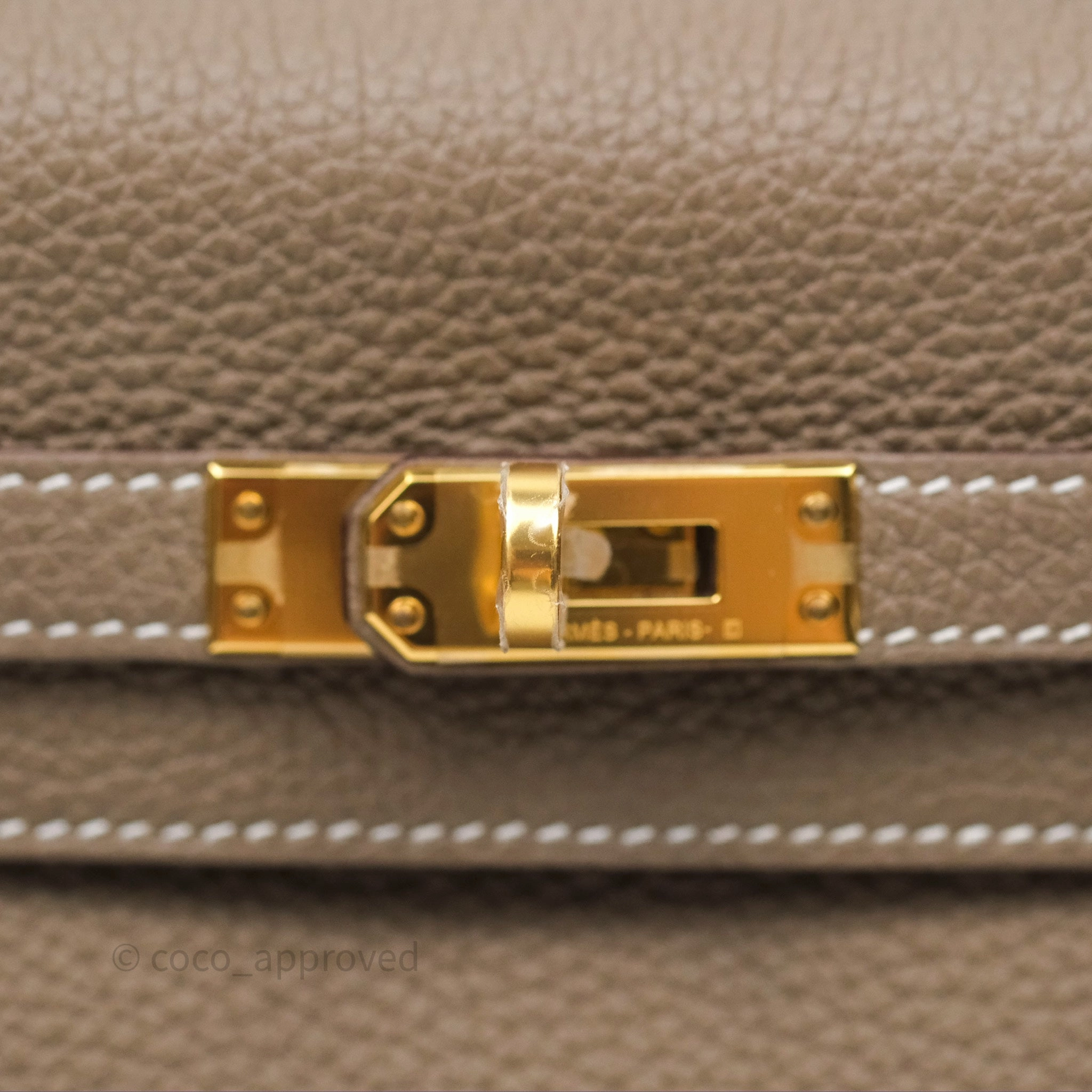 Herms Kelly 25 Etoupe 18 Retourne Togo Gold Hardware