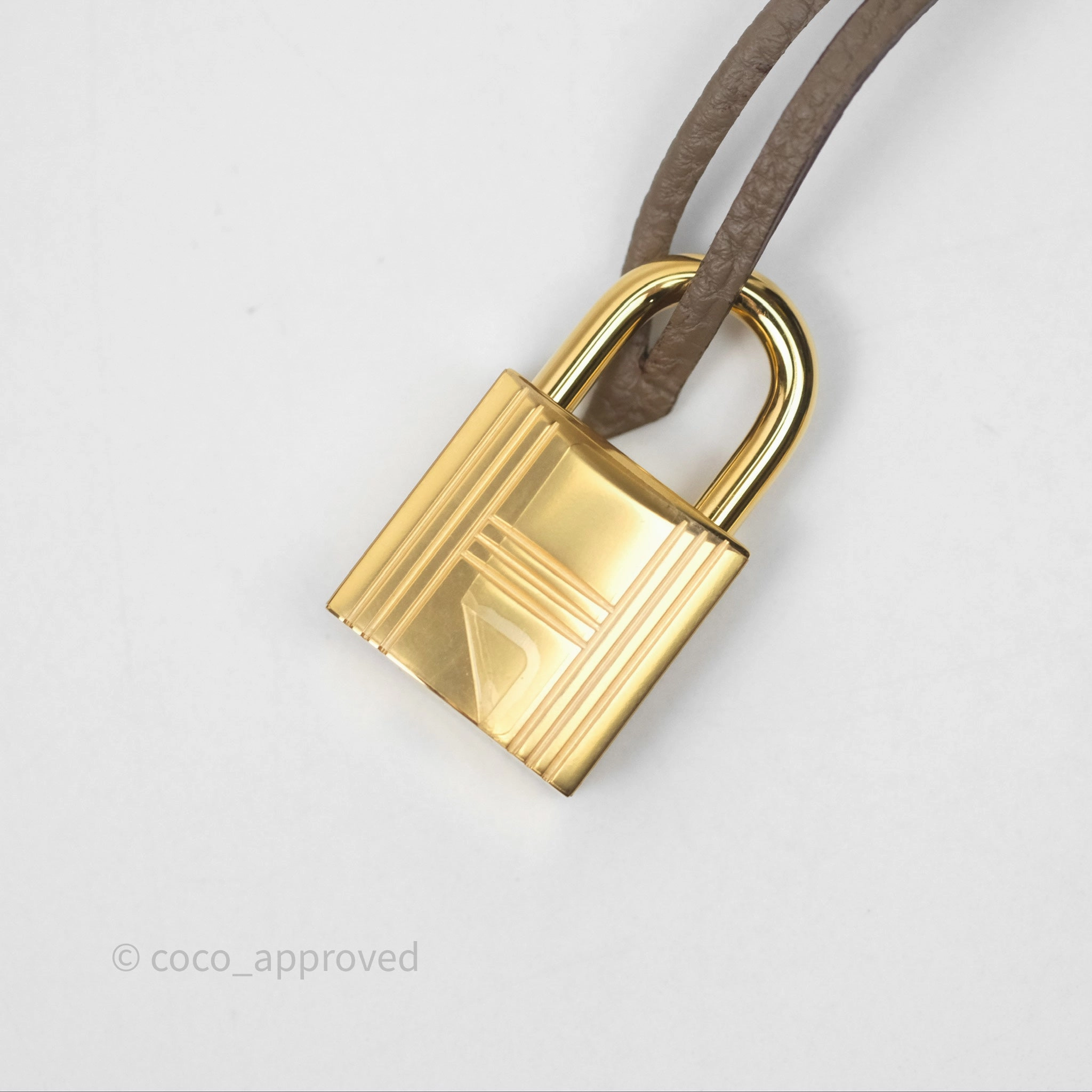 Herms Kelly 25 Etoupe 18 Retourne Togo Gold Hardware