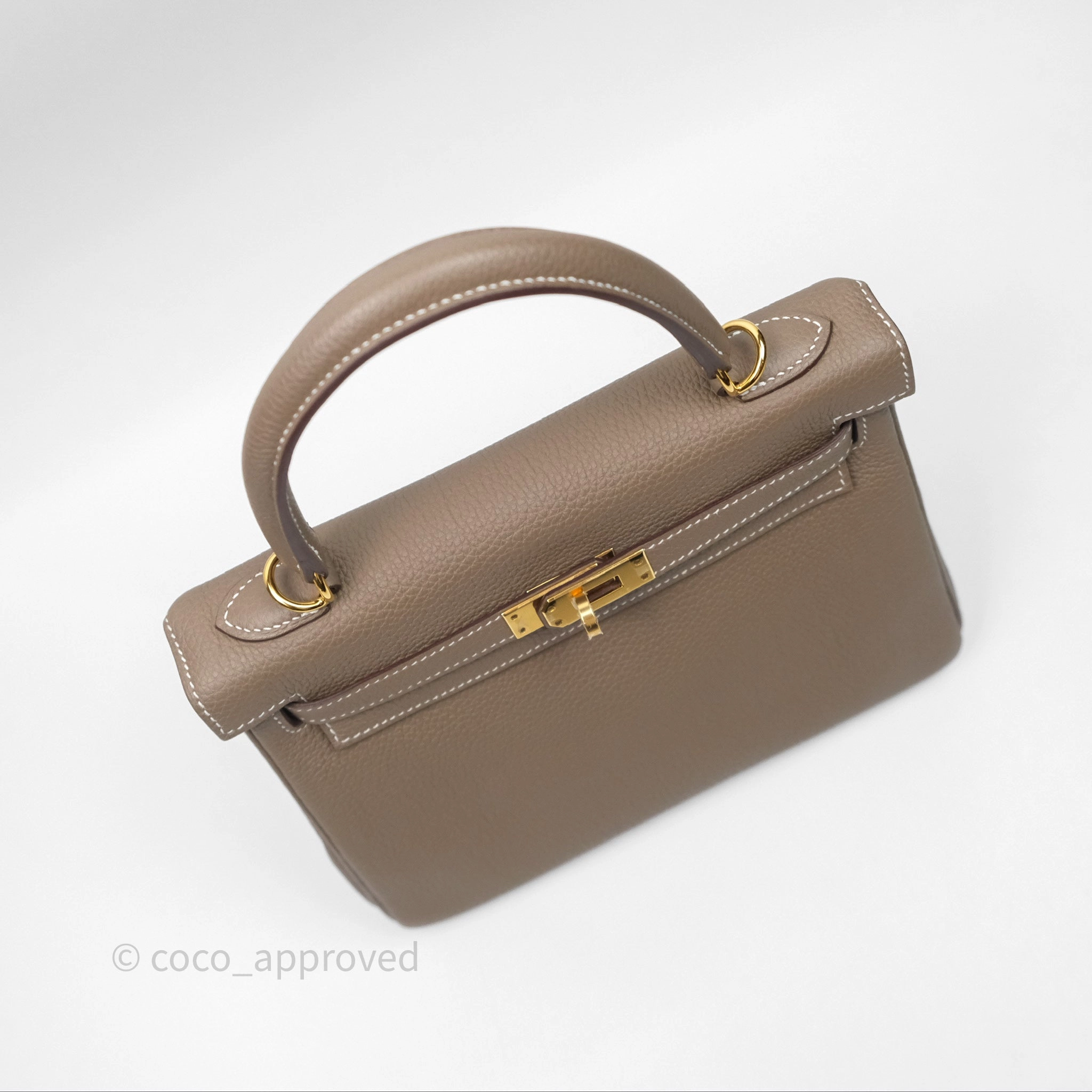 Herms Kelly 25 Etoupe 18 Retourne Togo Gold Hardware