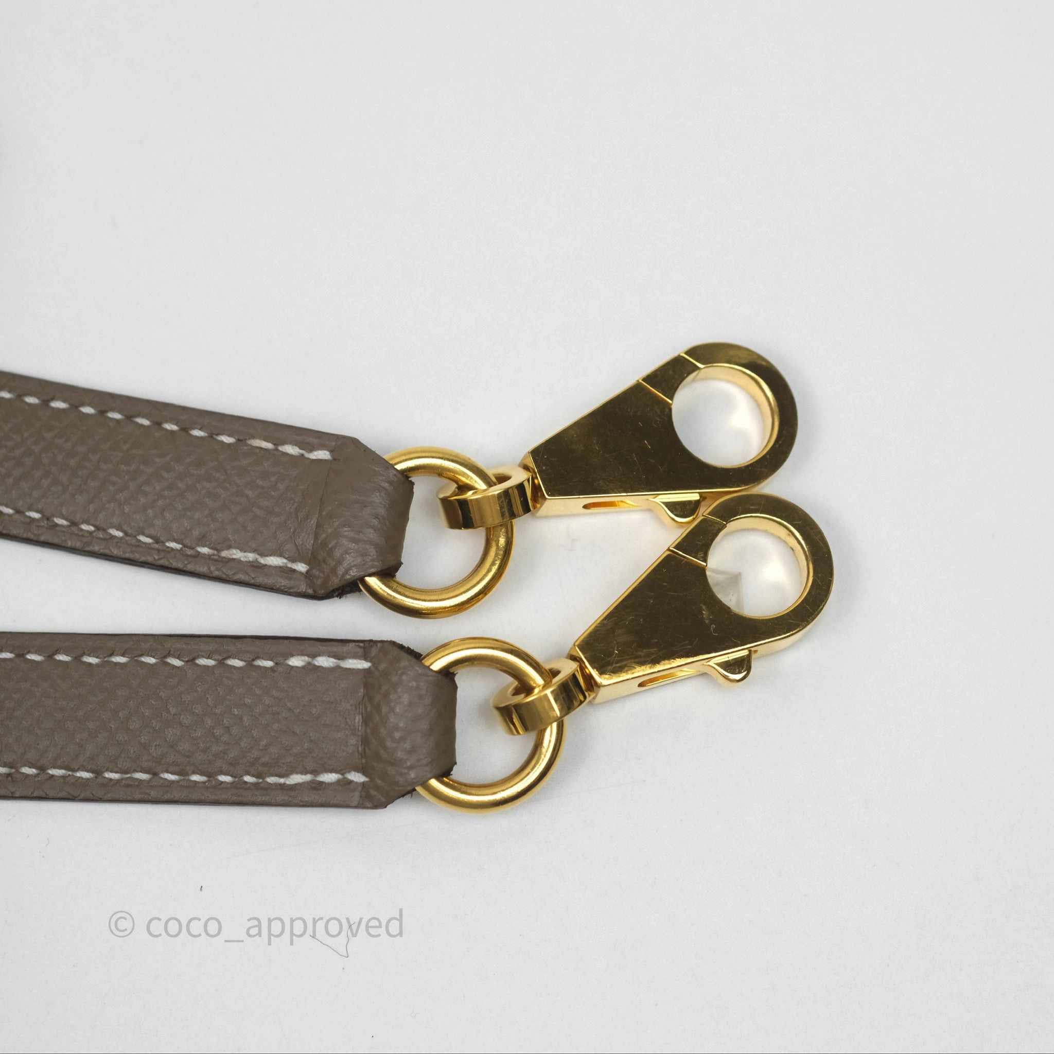Herms Kelly 25 Sellier Etoupe Epsom Gold Hardware
