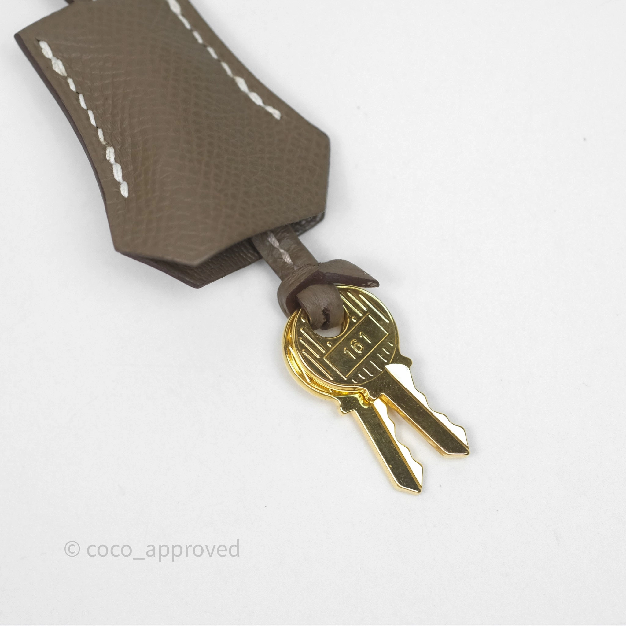 Herms Kelly 25 Sellier Etoupe Epsom Gold Hardware