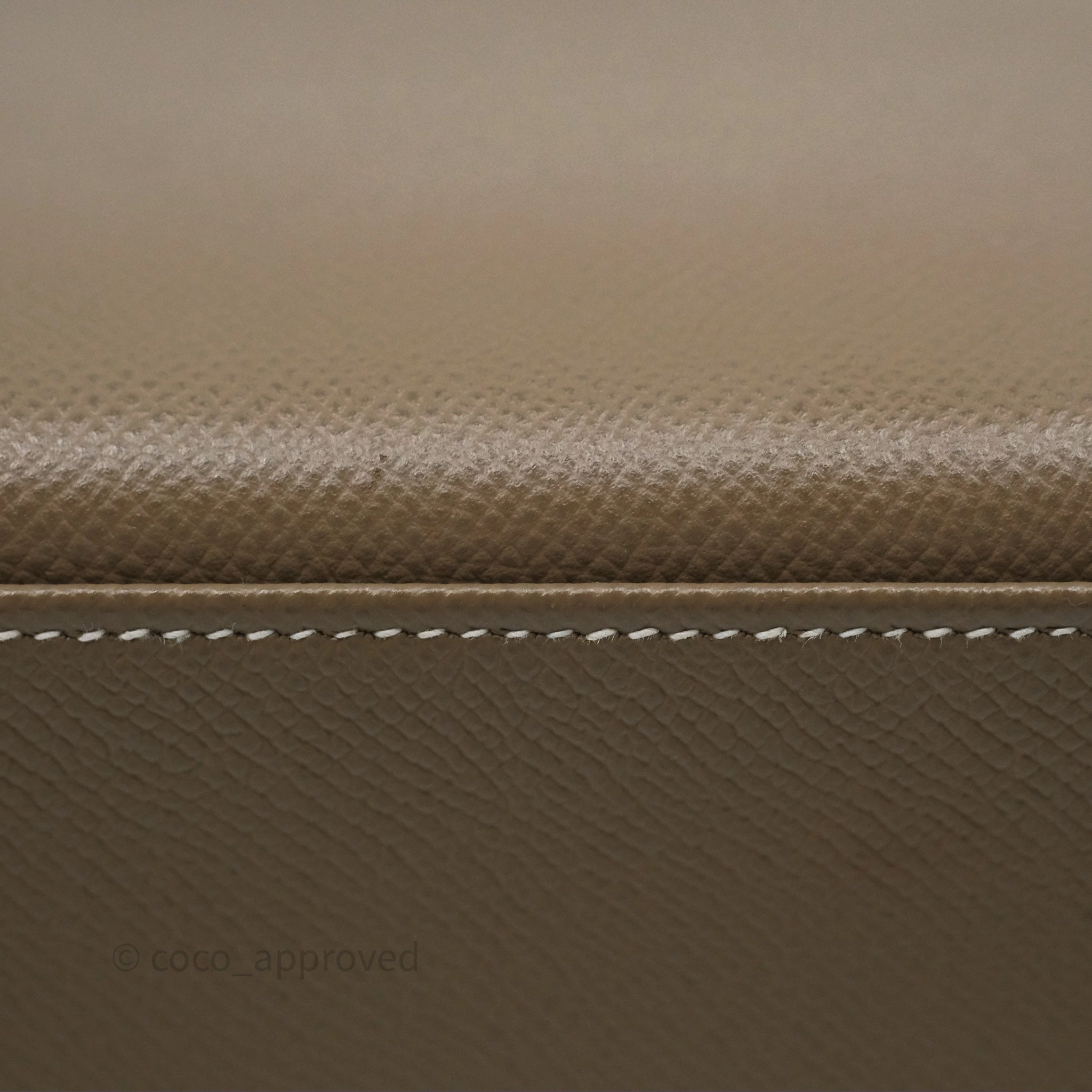 Herms Kelly 25 Sellier Etoupe Epsom Gold Hardware