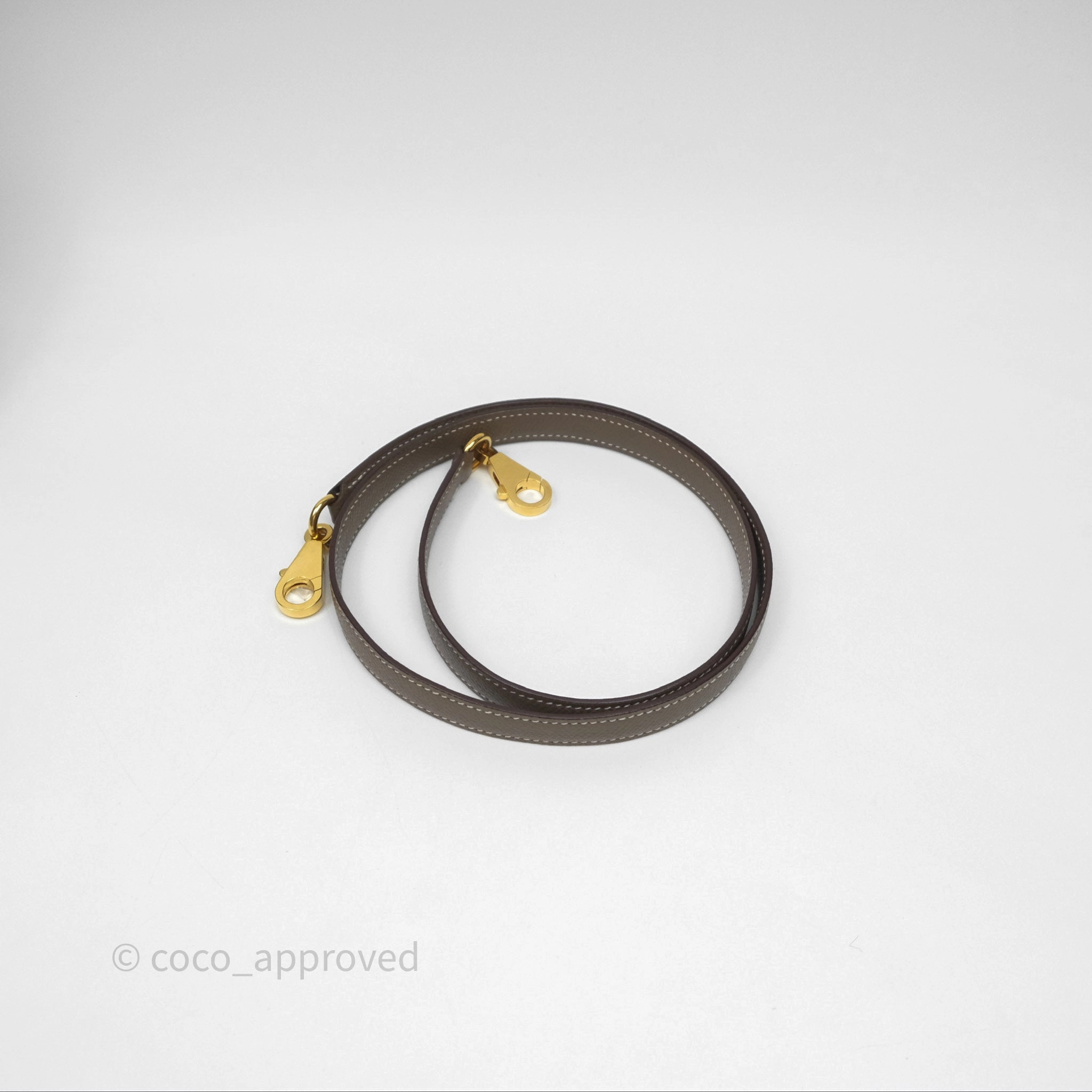 Herms Kelly 25 Sellier Etoupe Epsom Gold Hardware