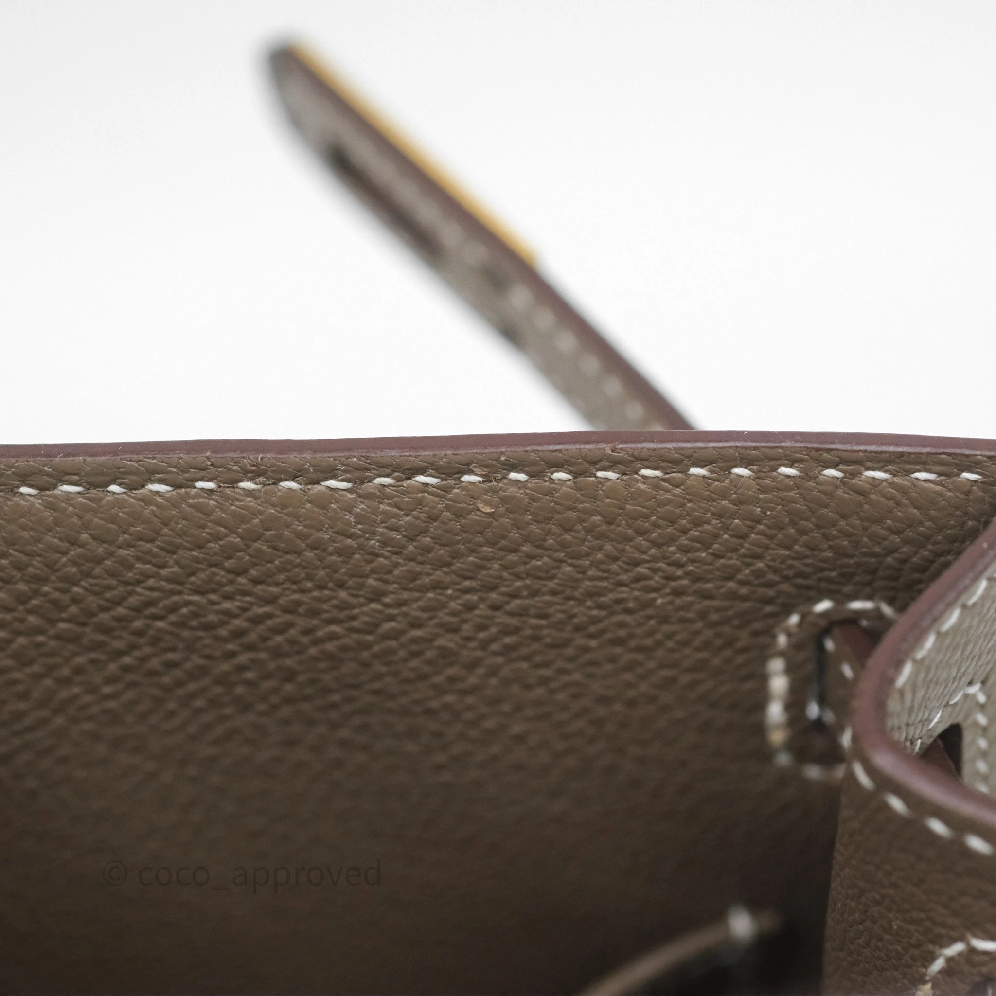 Herms Kelly 25 Sellier Etoupe Epsom Gold Hardware