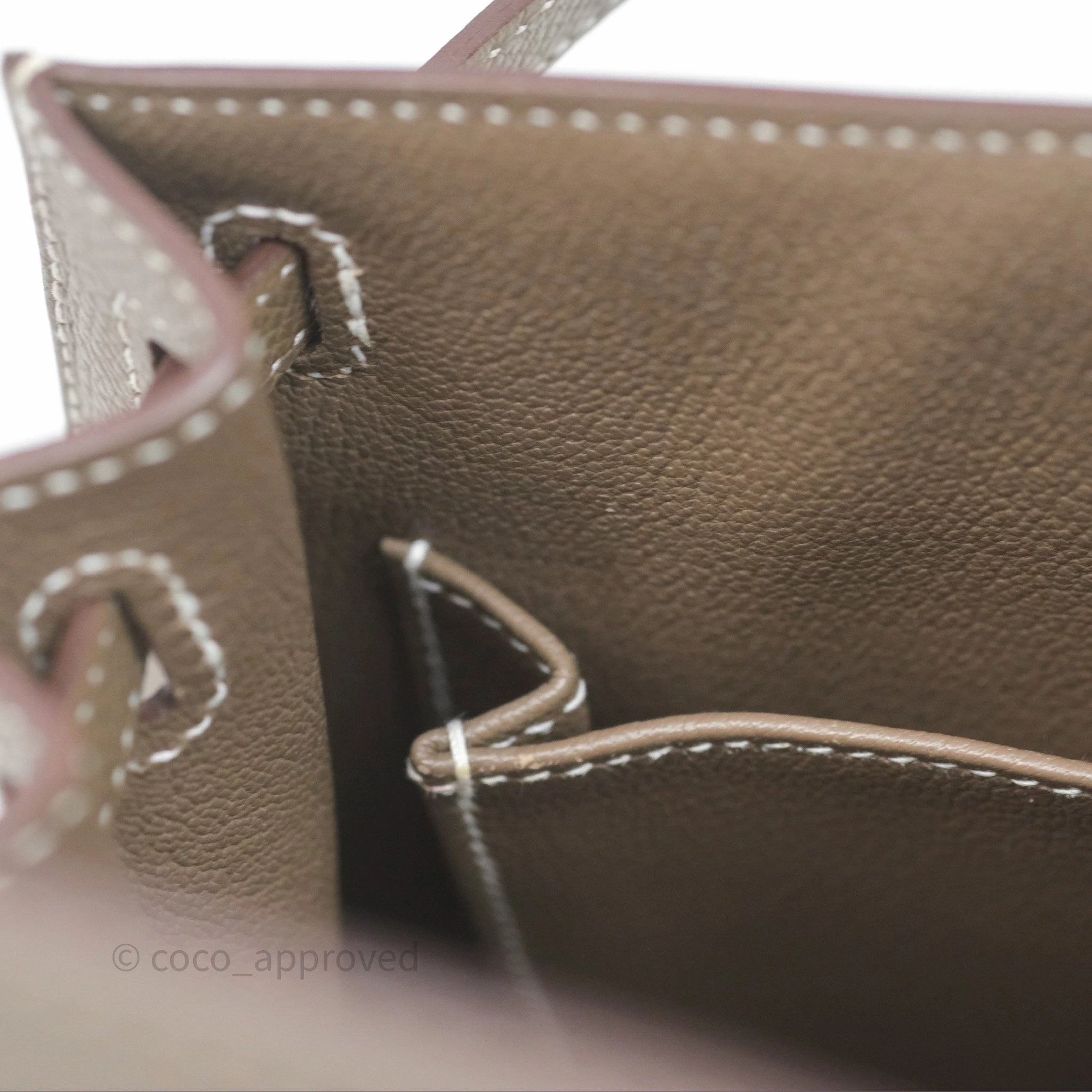 Herms Kelly 25 Sellier Etoupe Epsom Gold Hardware