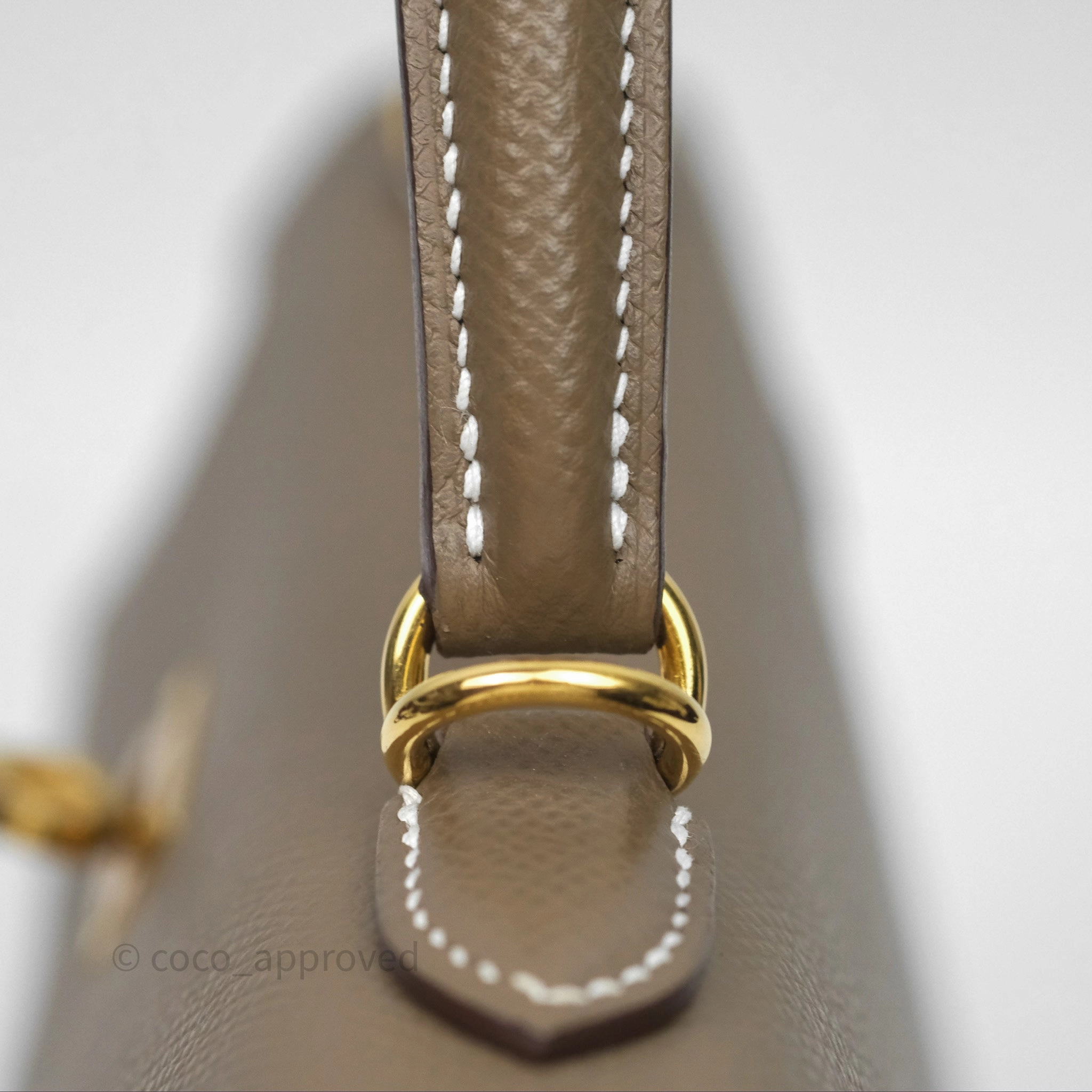 Herms Kelly 25 Sellier Etoupe Epsom Gold Hardware