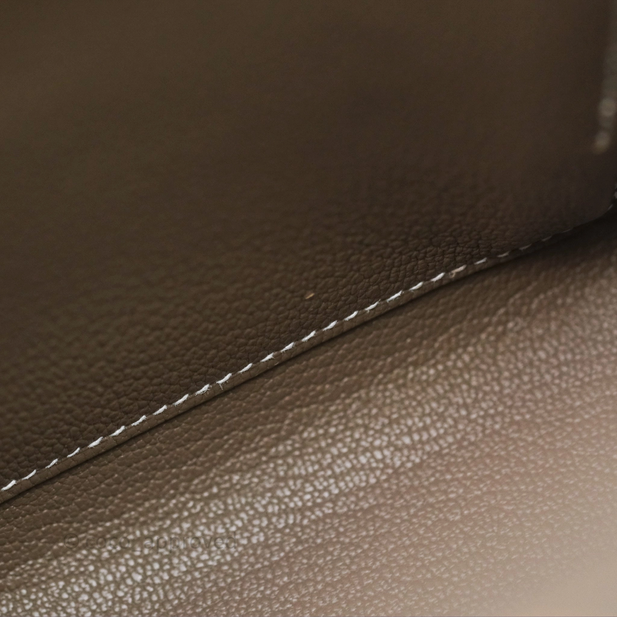 Herms Kelly 25 Sellier Etoupe Epsom Gold Hardware