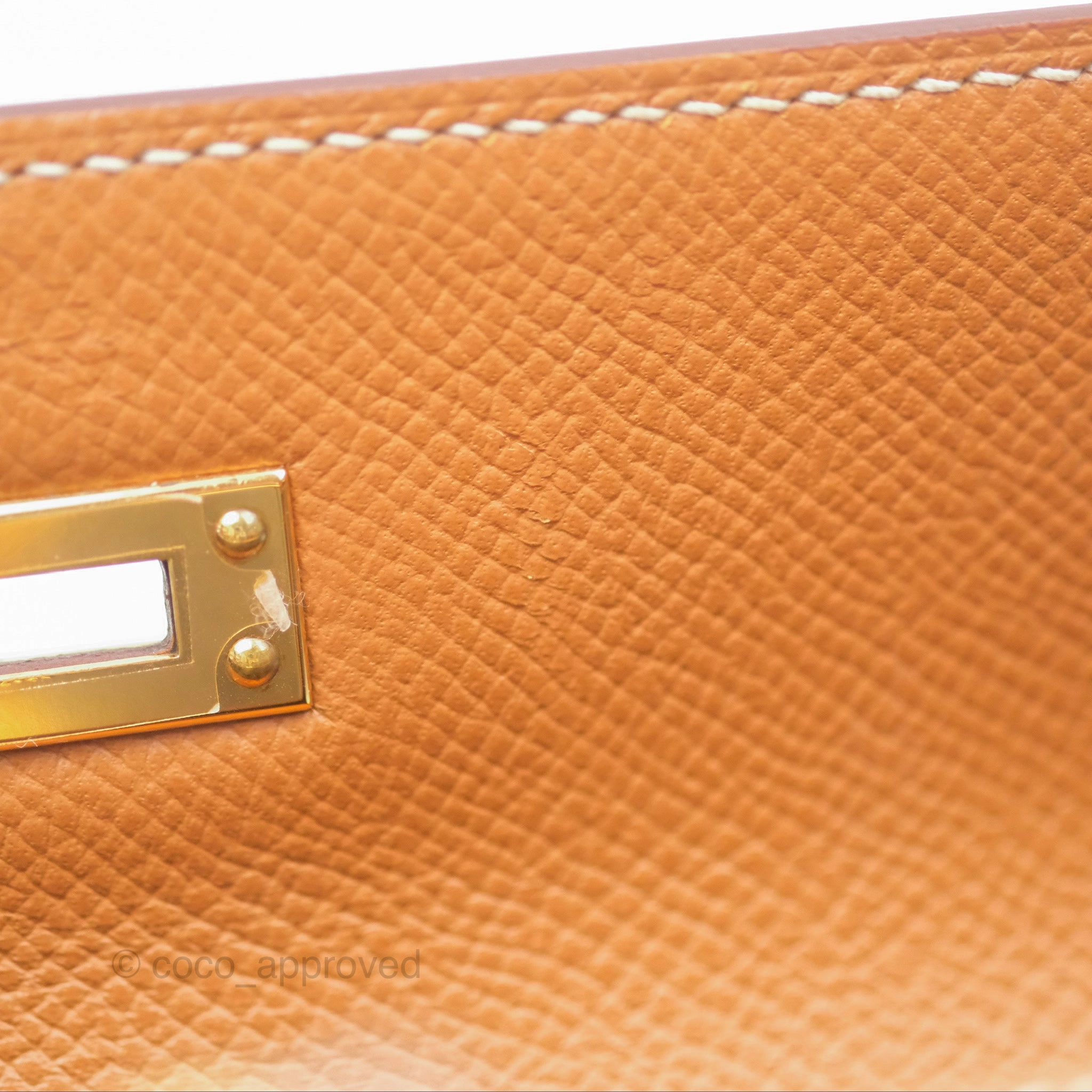 Herms Kelly 25 Sellier Gold 37 Epsom Gold Hardware