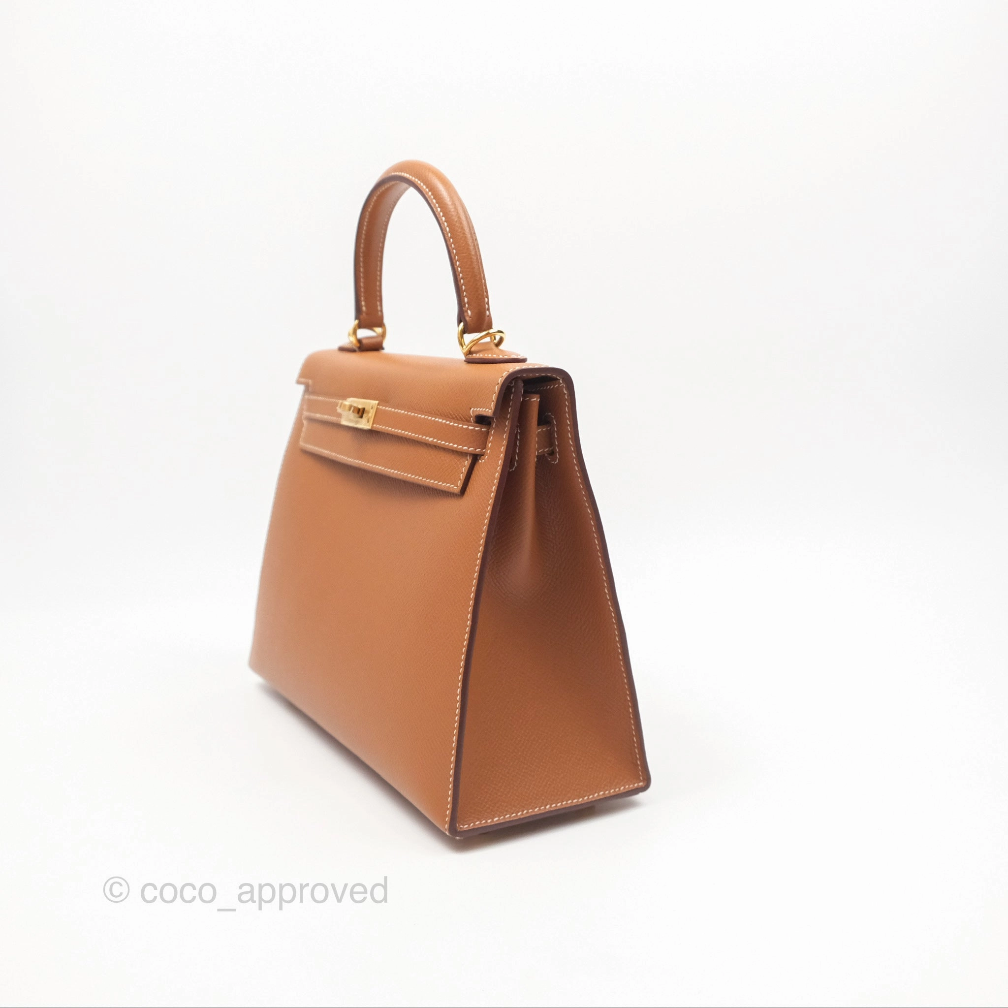 Herms Kelly 25 Sellier Gold 37 Epsom Gold Hardware